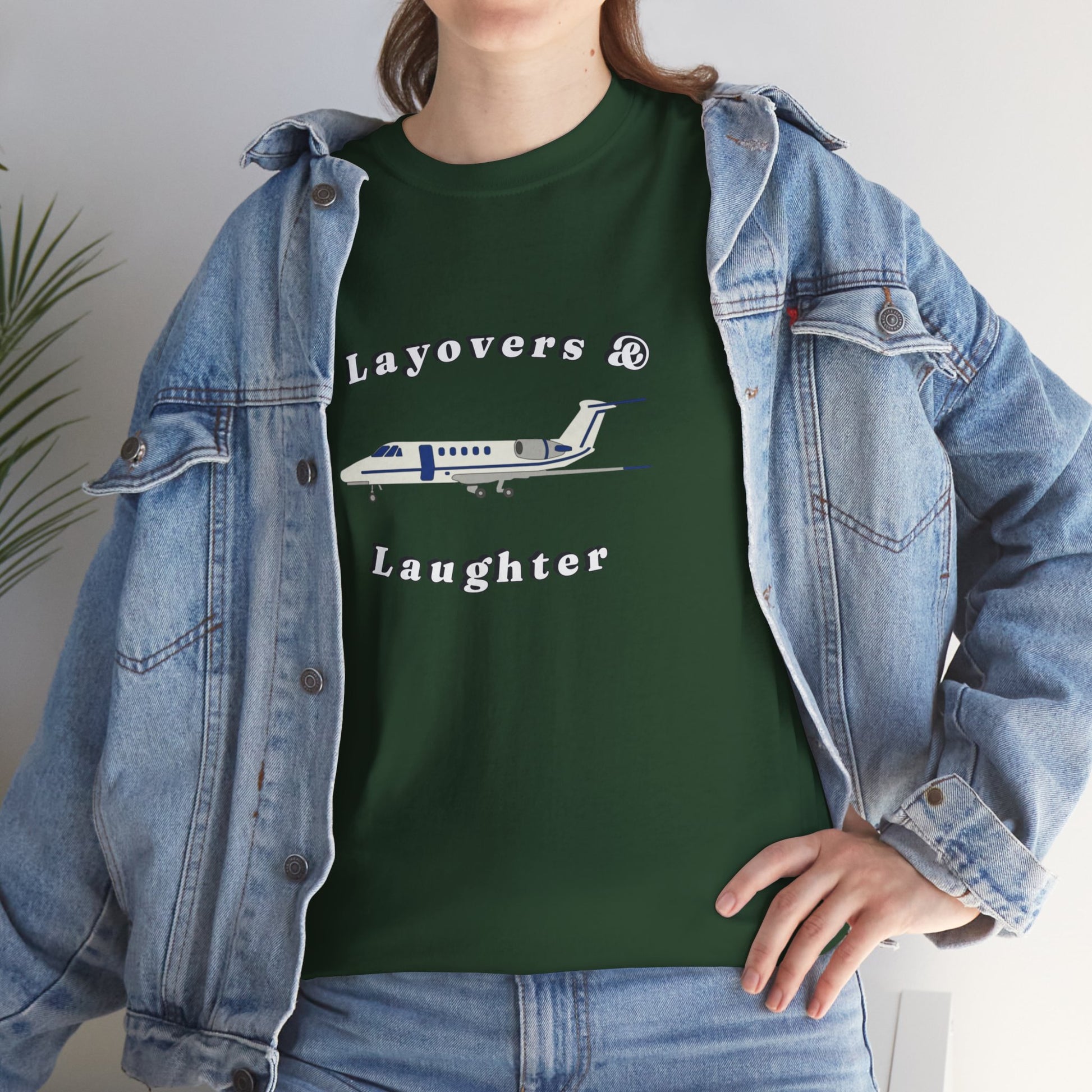 Layovers & Laughter. T-shirt. aviation. pilots. travel. shirt.