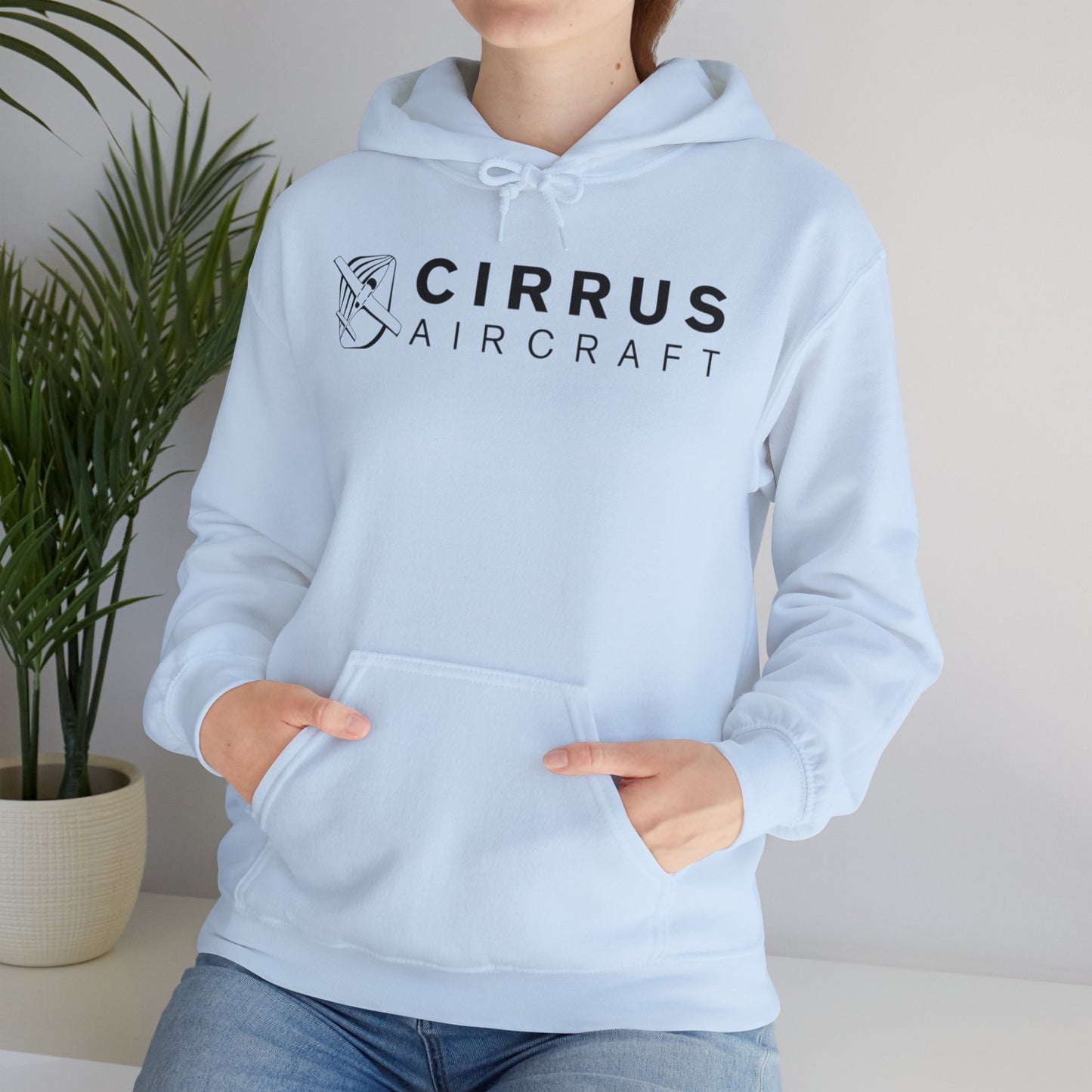 CIRRUS AIRCRAFT HOODIE. aviation gift for pilots. graphic design. (logo)