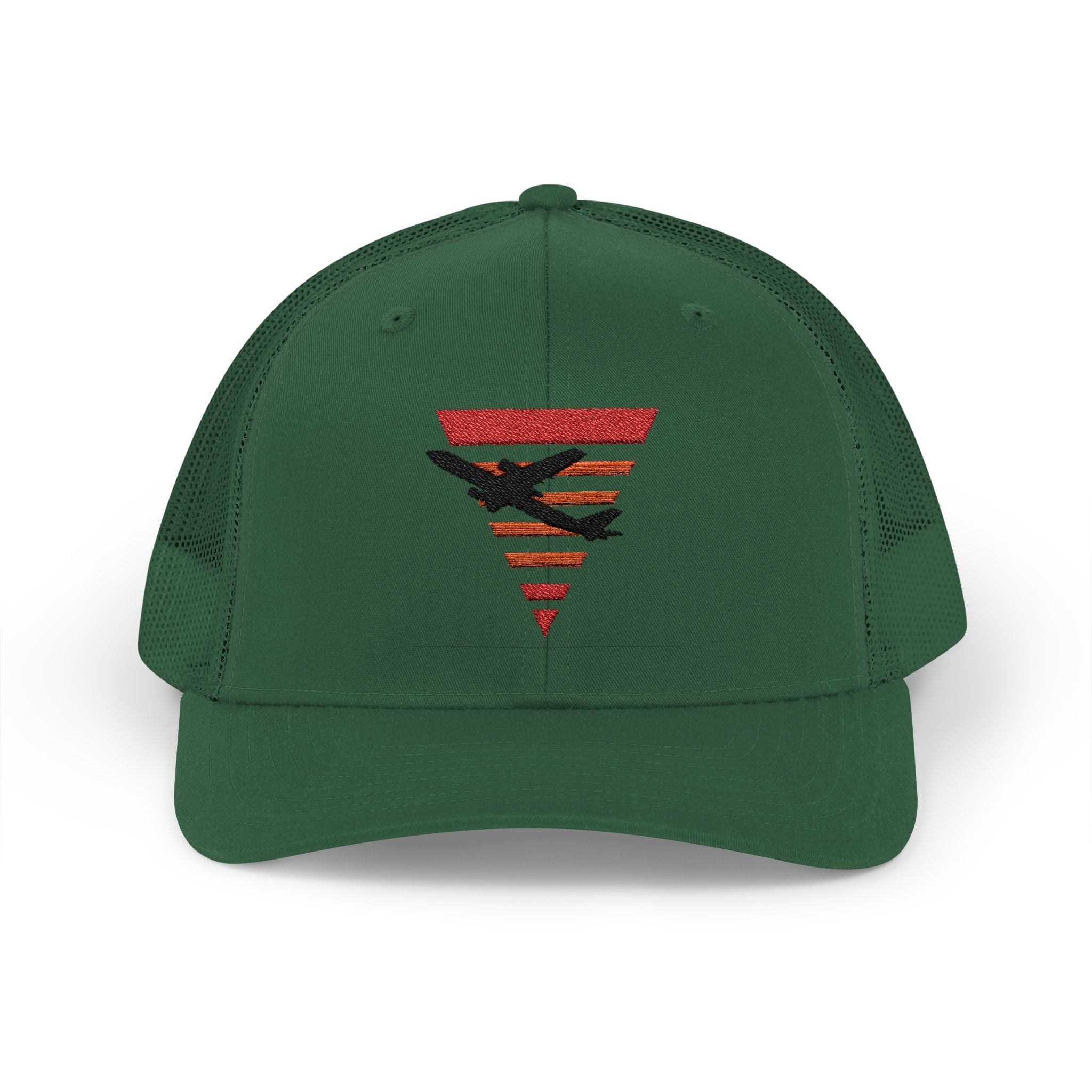Tornado Pilot Snapback Trucker Cap — Vintage Stormy Sky Embroidered Logo