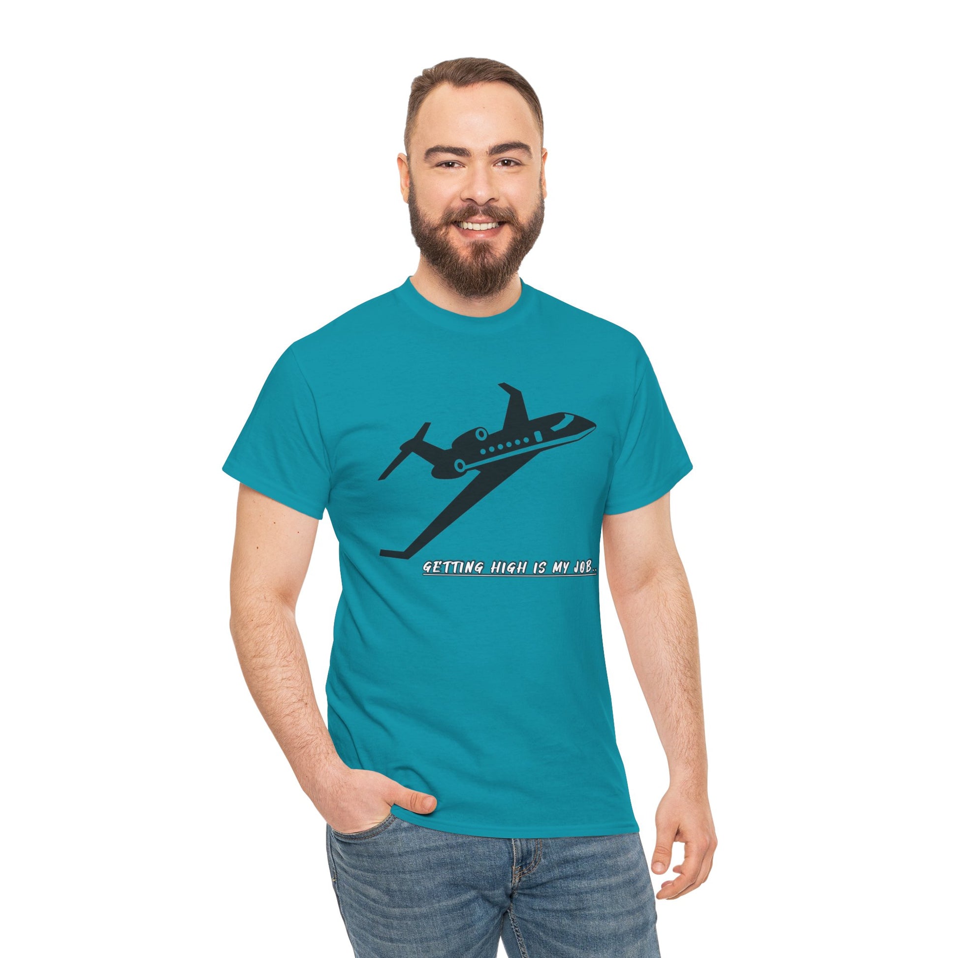 GETTING HIGH IS MY JOB. T-SHIRT. FUNNY. AVIATION. JOKES. PILOTS