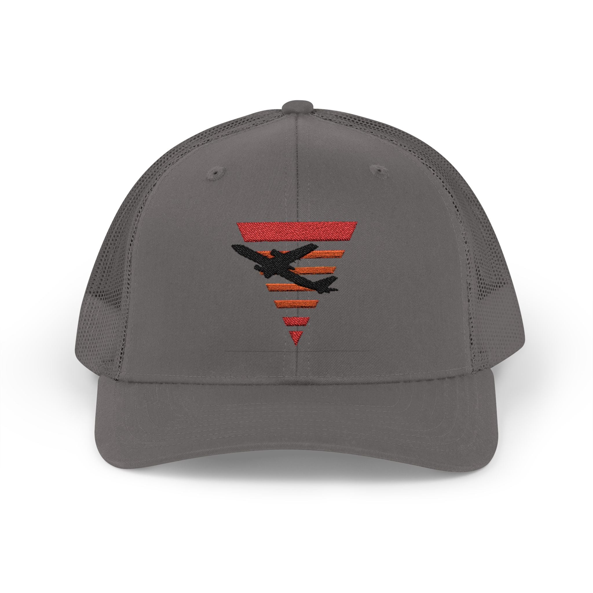 Tornado Pilot Snapback Trucker Cap — Vintage Stormy Sky Embroidered Logo