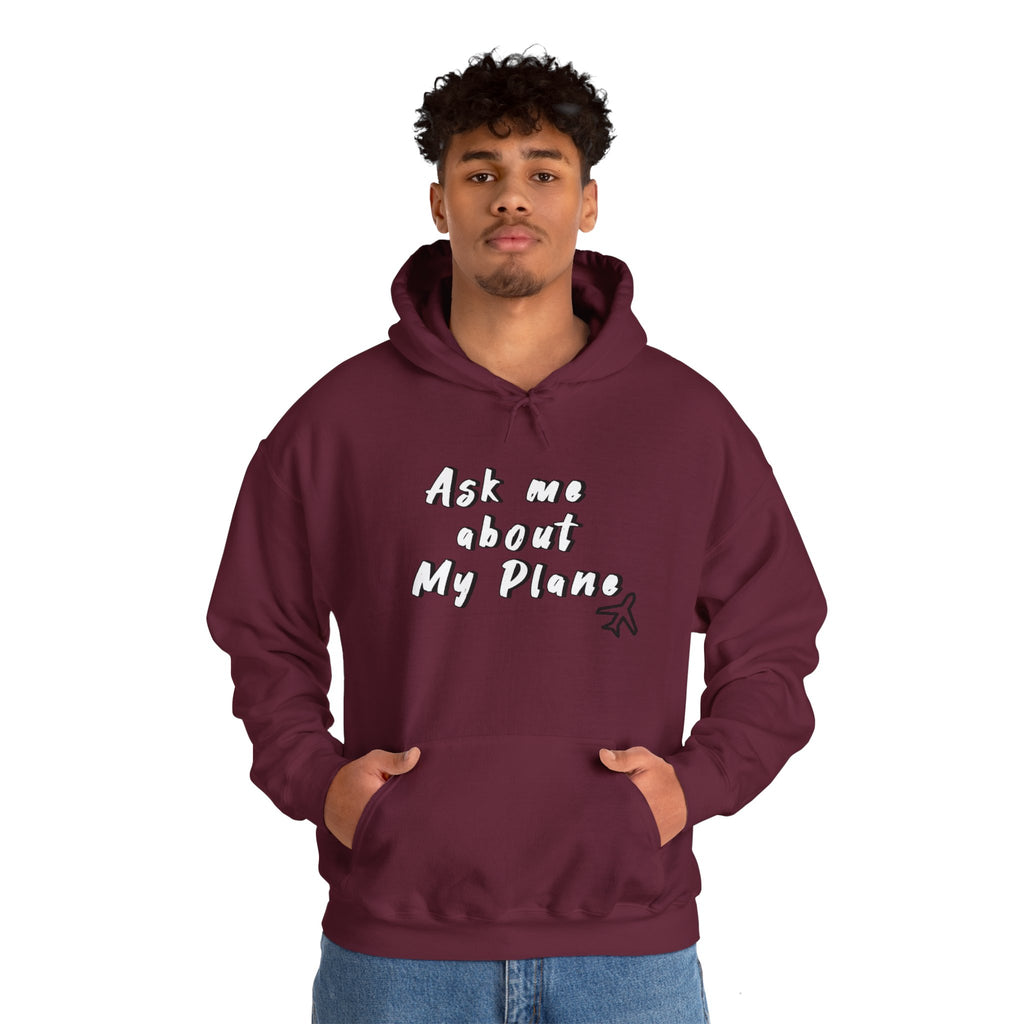 Hoodie For Pilots. Ask me about My Plane!. gift for pilots. aviation. aviation gifts. graphic design