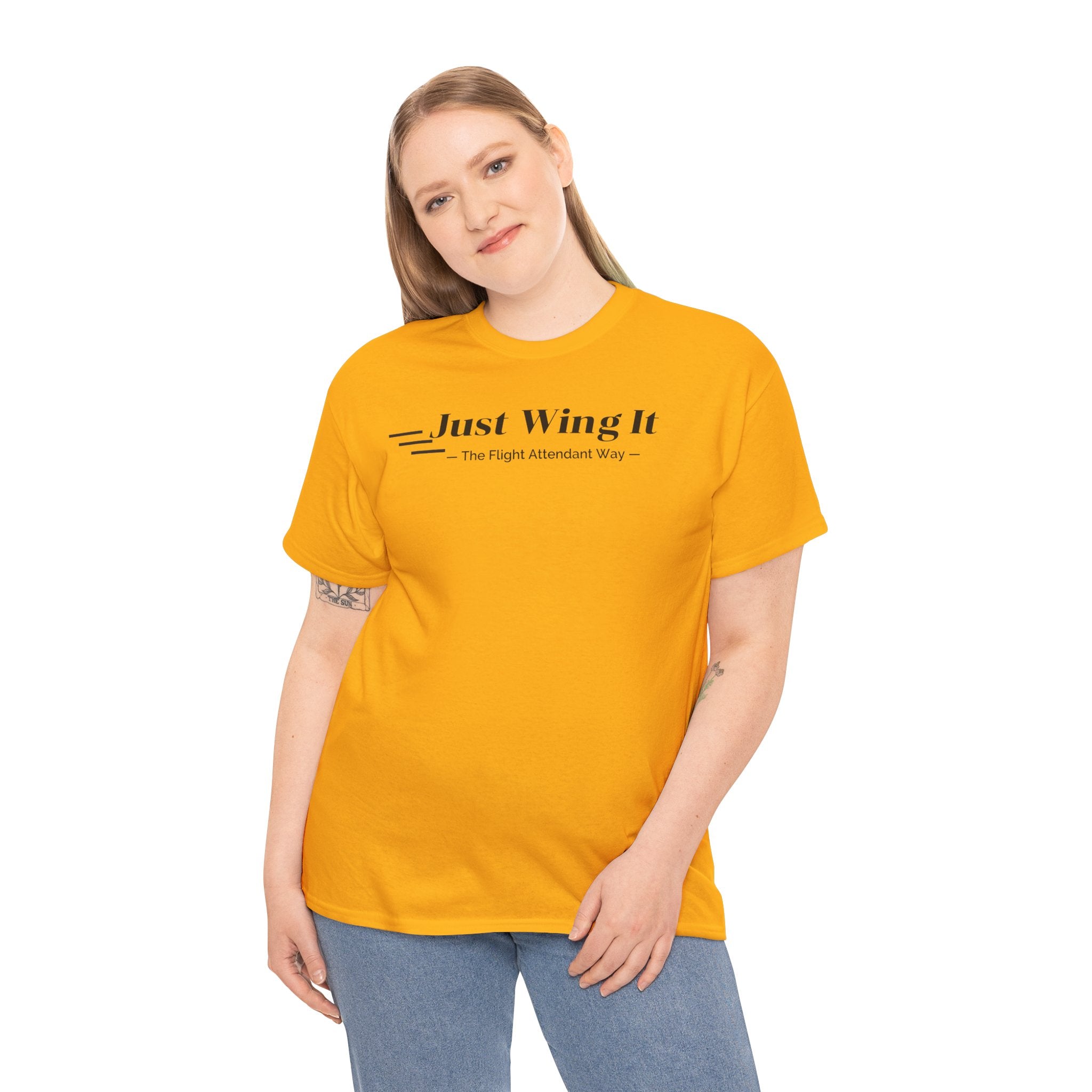 Just Wing It. the flight attendant way. aviation. t-shirt. pilots. travel. work.
