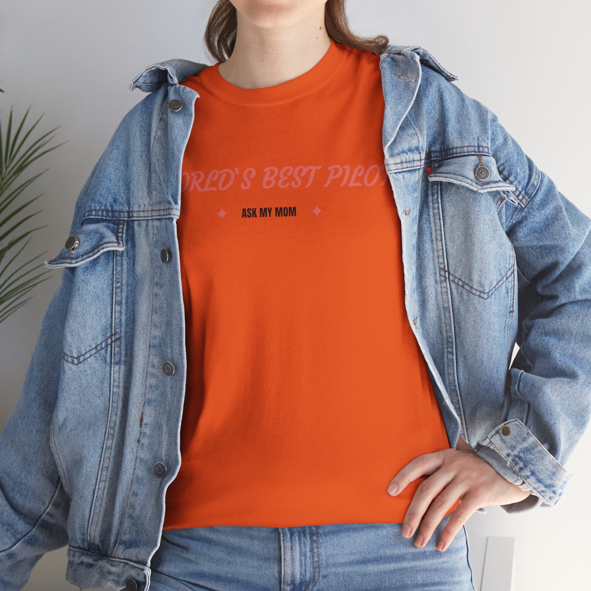 Worlds best Pilot. ask my mom. t-shirt. aviation. mothers. pilots. travel. graphic tee.
