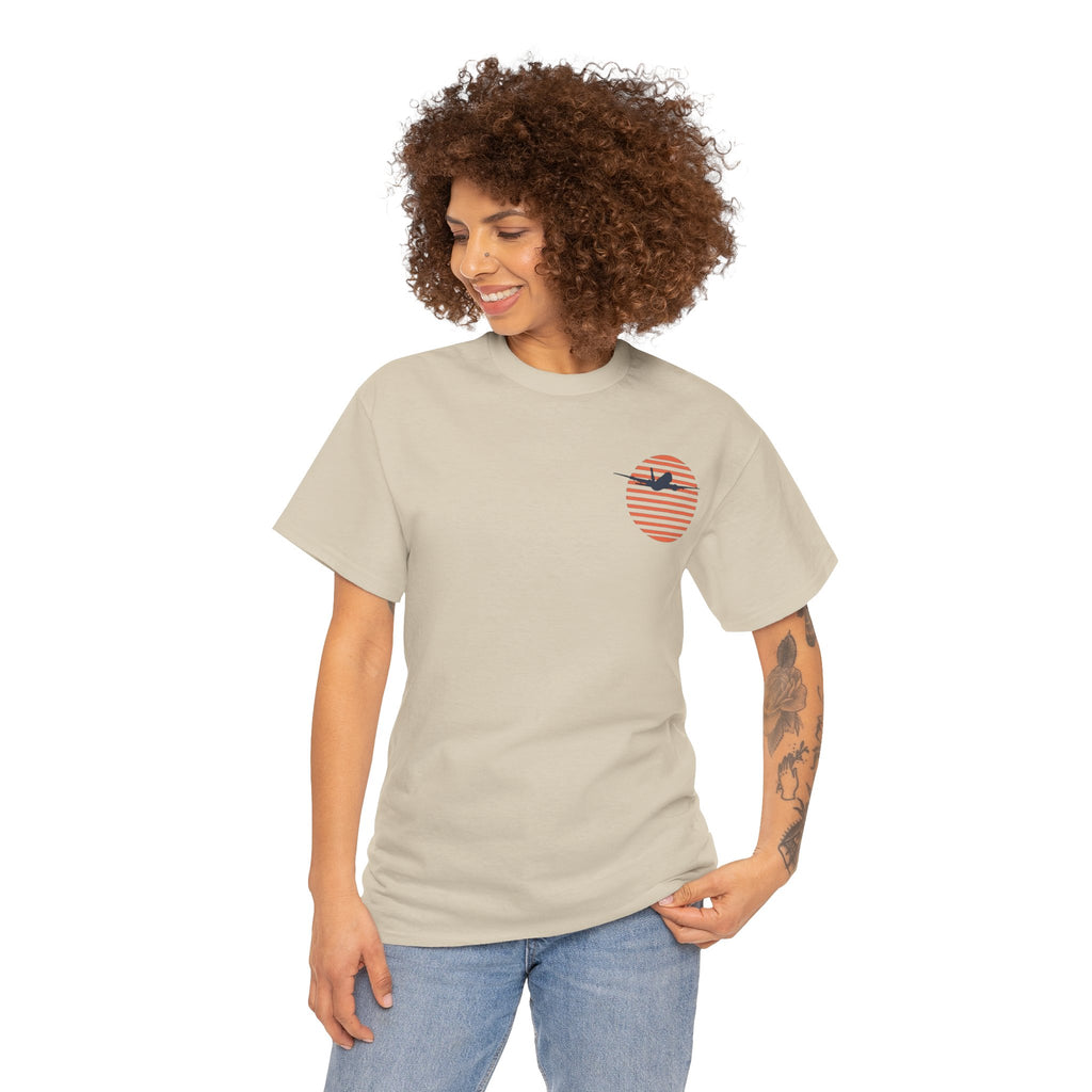 into the sunset. plane. t-shirt. aviation. pilots. gifts.