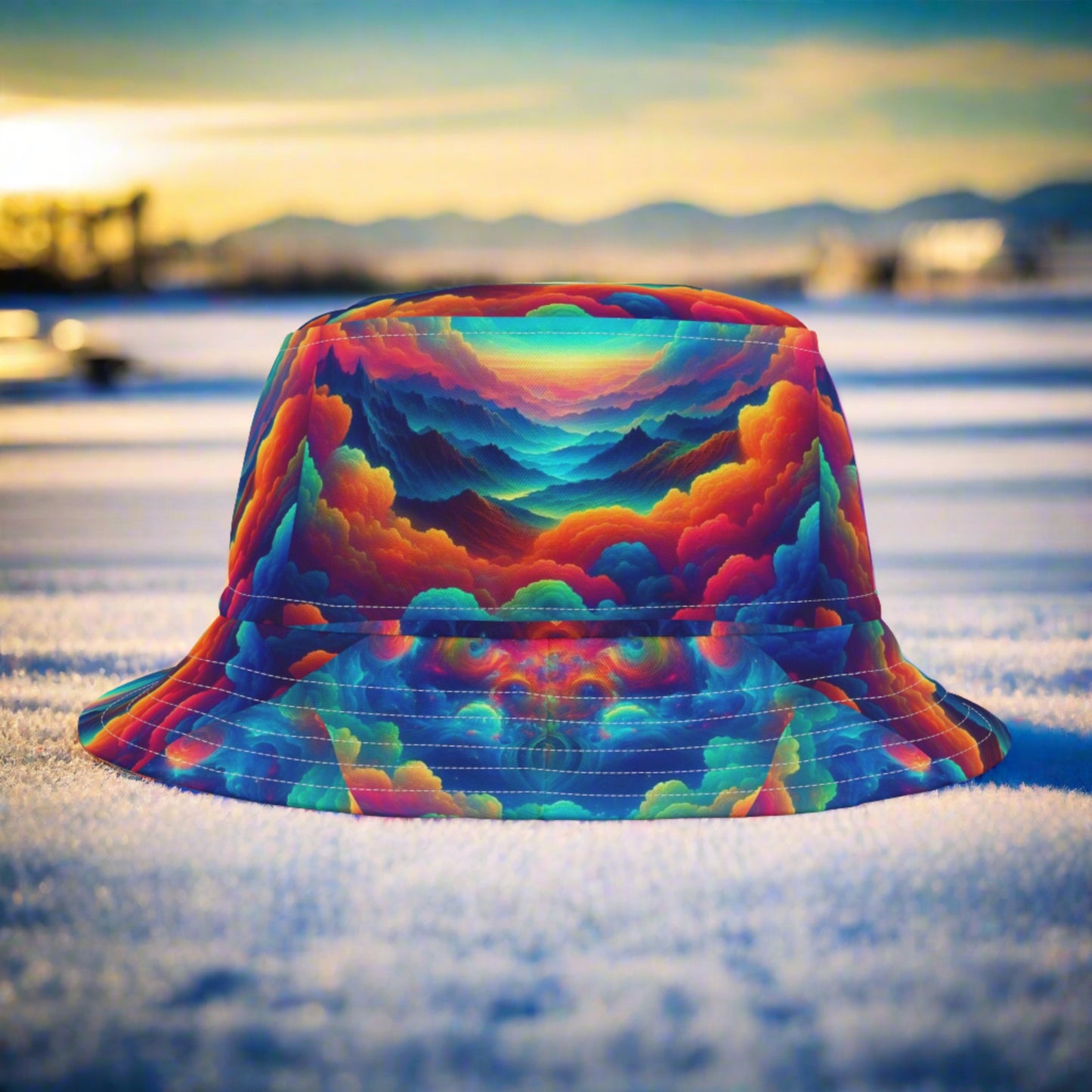 Cloud Nine Bucket Hat. Aviation inspired artwork.