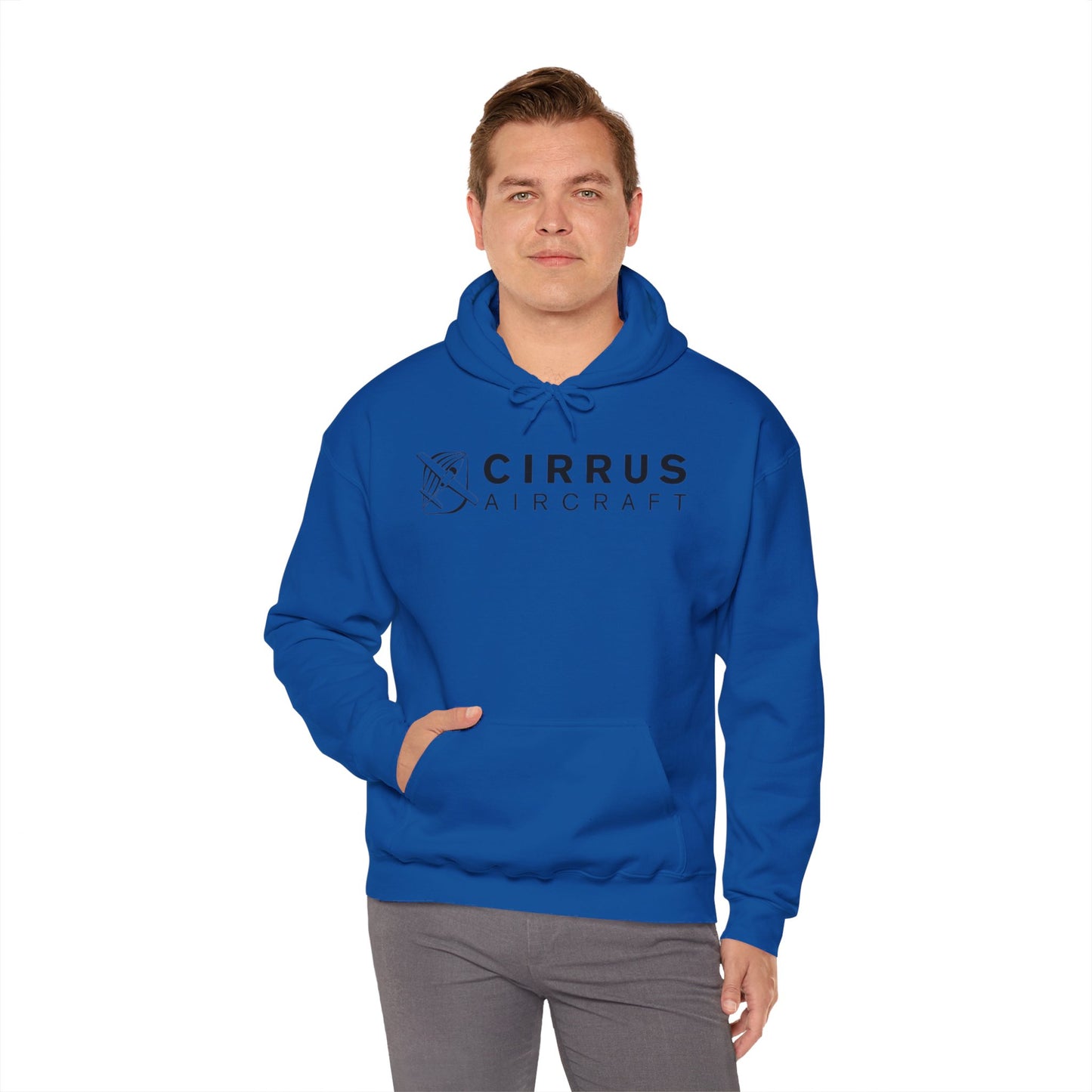 CIRRUS AIRCRAFT HOODIE. aviation gift for pilots. graphic design. (logo)