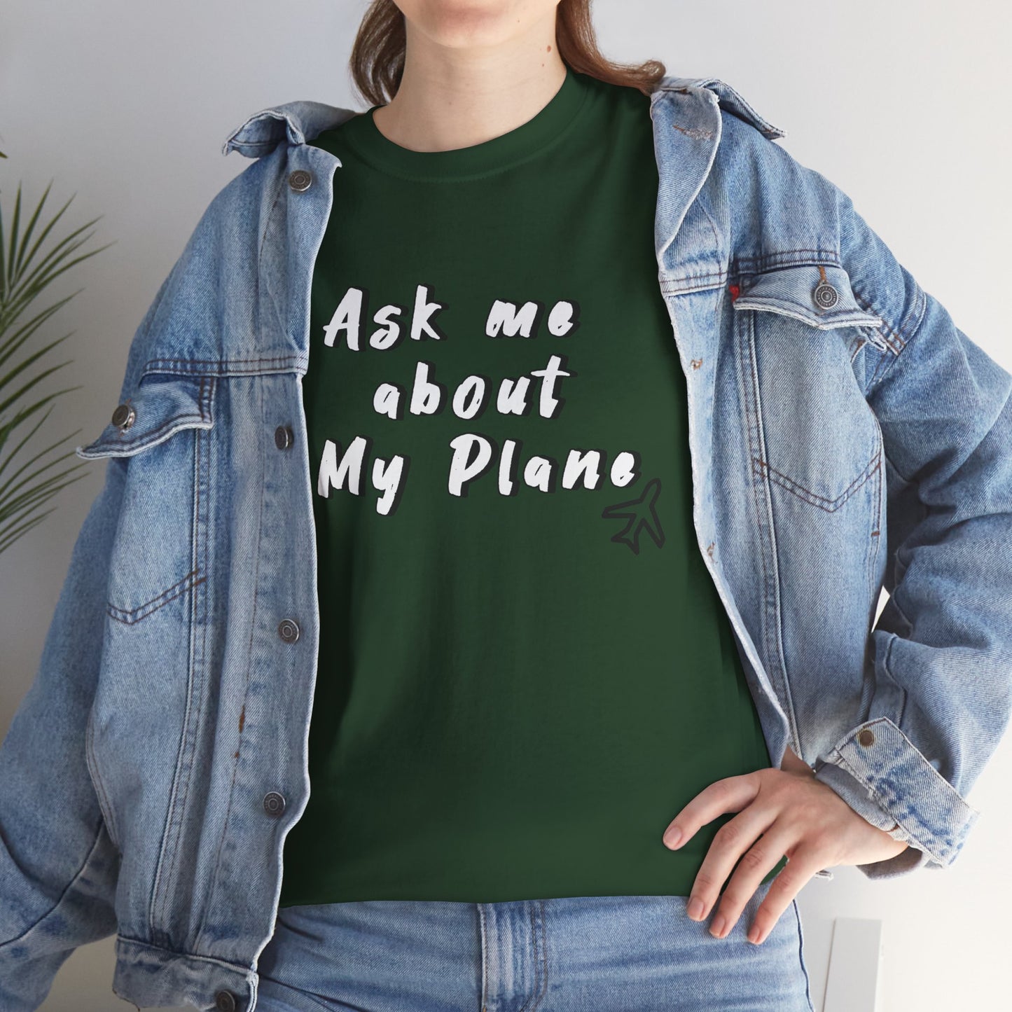 Ask me about my plane! T-shirt. aviation. pilots. travel. shirt.