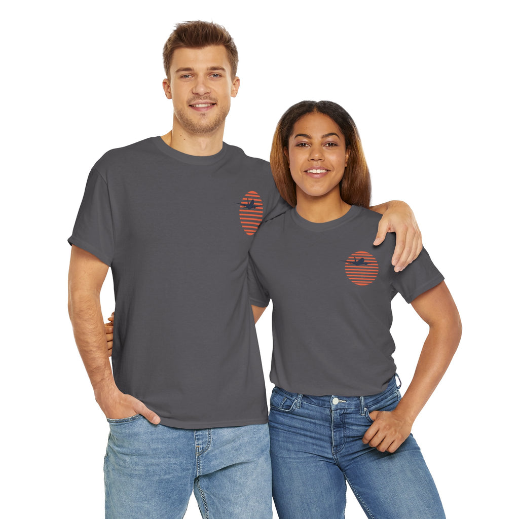 into the sunset. plane. t-shirt. aviation. pilots. gifts.