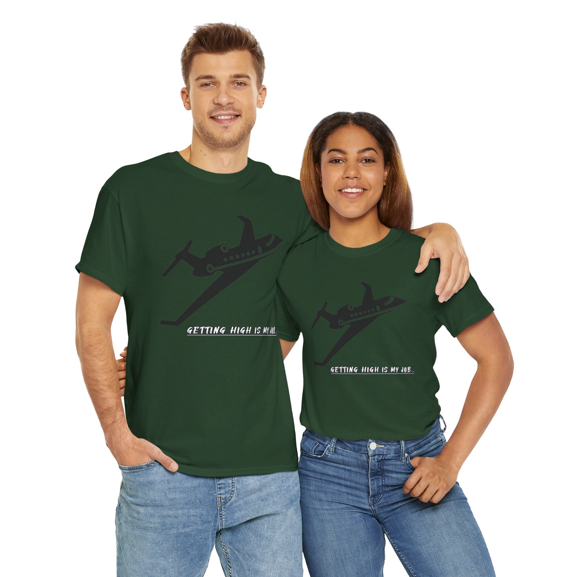 GETTING HIGH IS MY JOB. T-SHIRT. FUNNY. AVIATION. JOKES. PILOTS