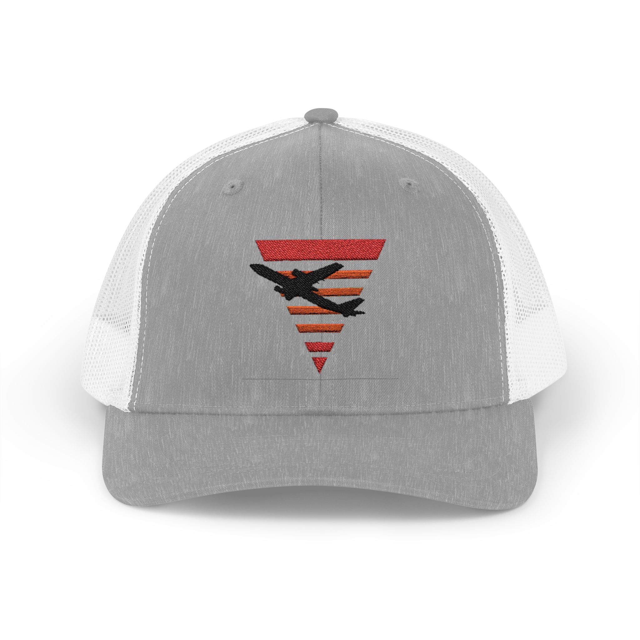 Tornado Pilot Snapback Trucker Cap — Vintage Stormy Sky Embroidered Logo