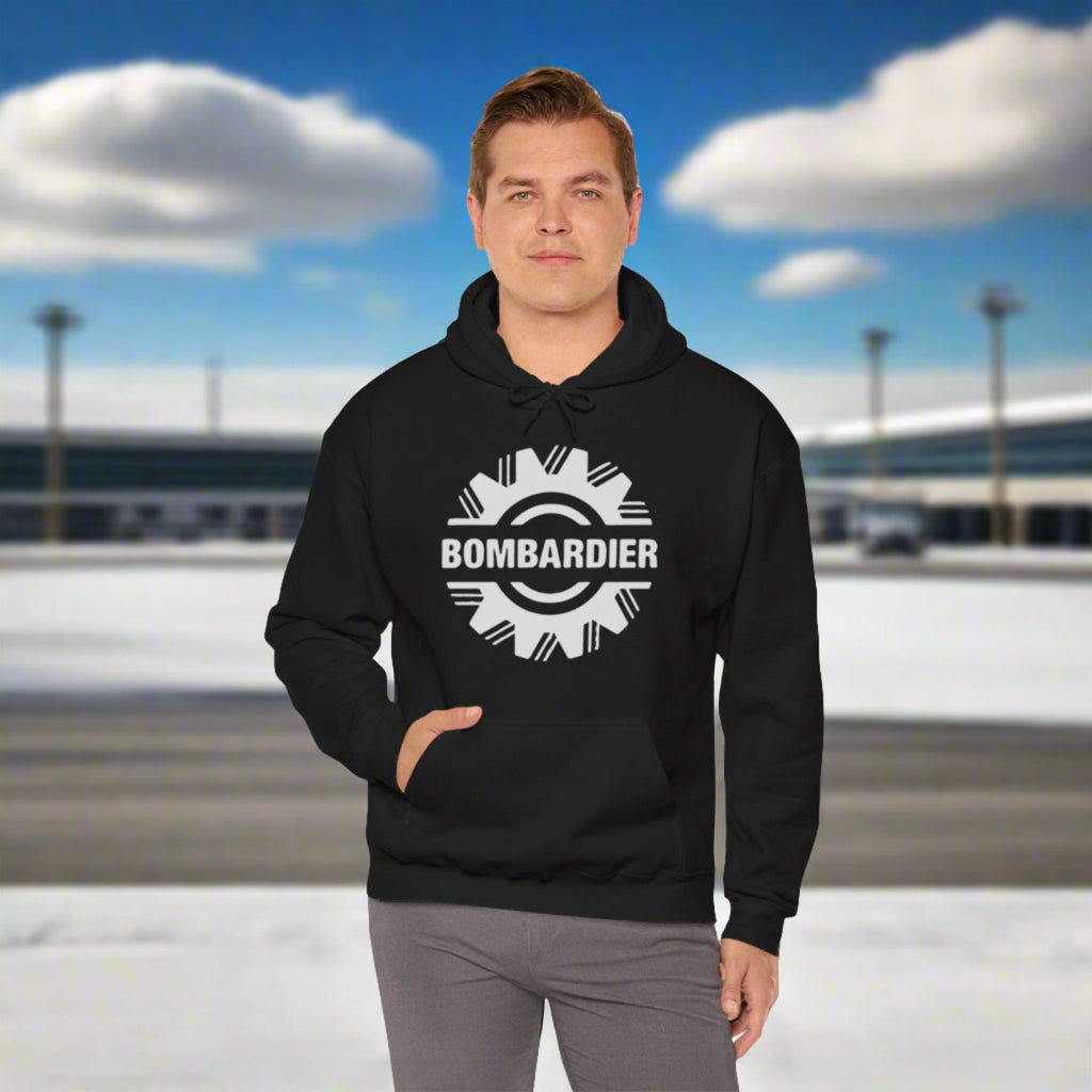 Bombardier hoodie. pilots aviation. (logo)