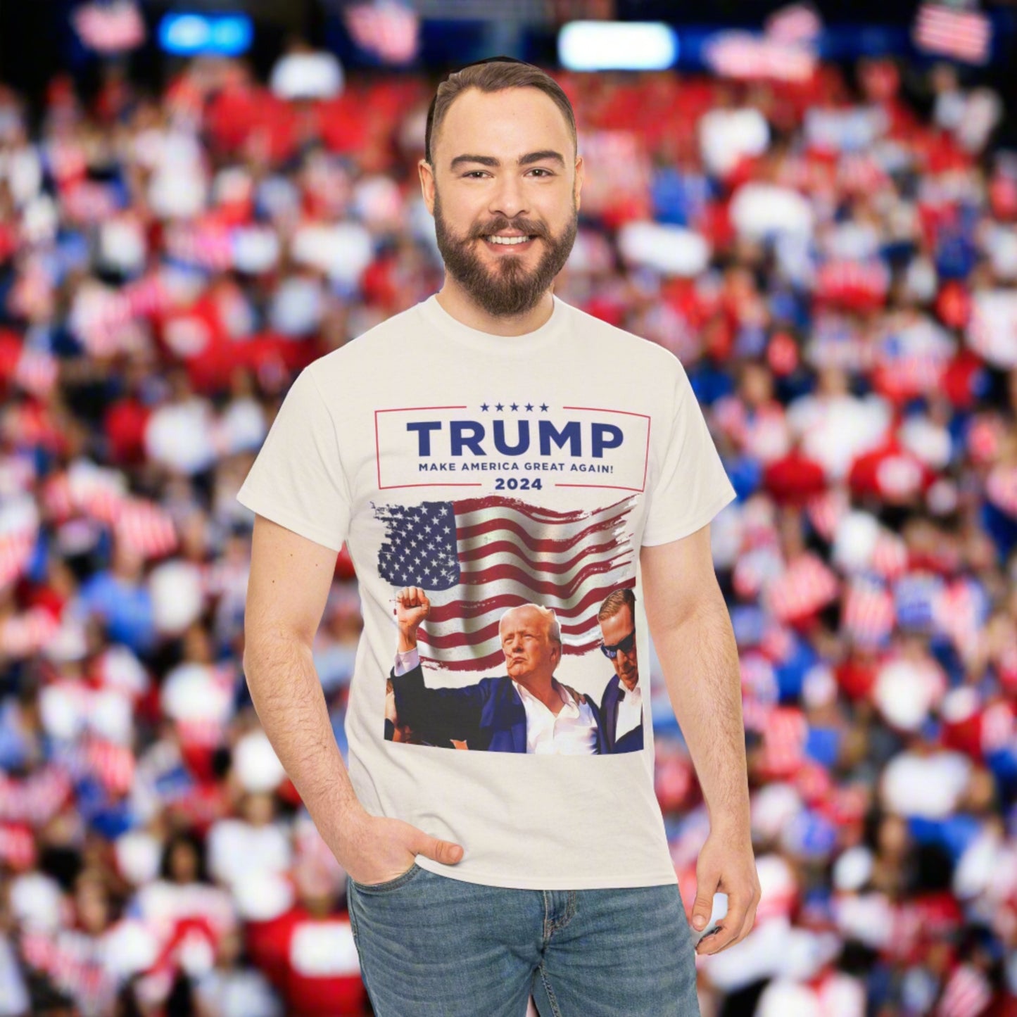 TRUMP Survival 2024 graphic tee. trump 2024. political humor. politics. gifts for him. gifts for patriots.