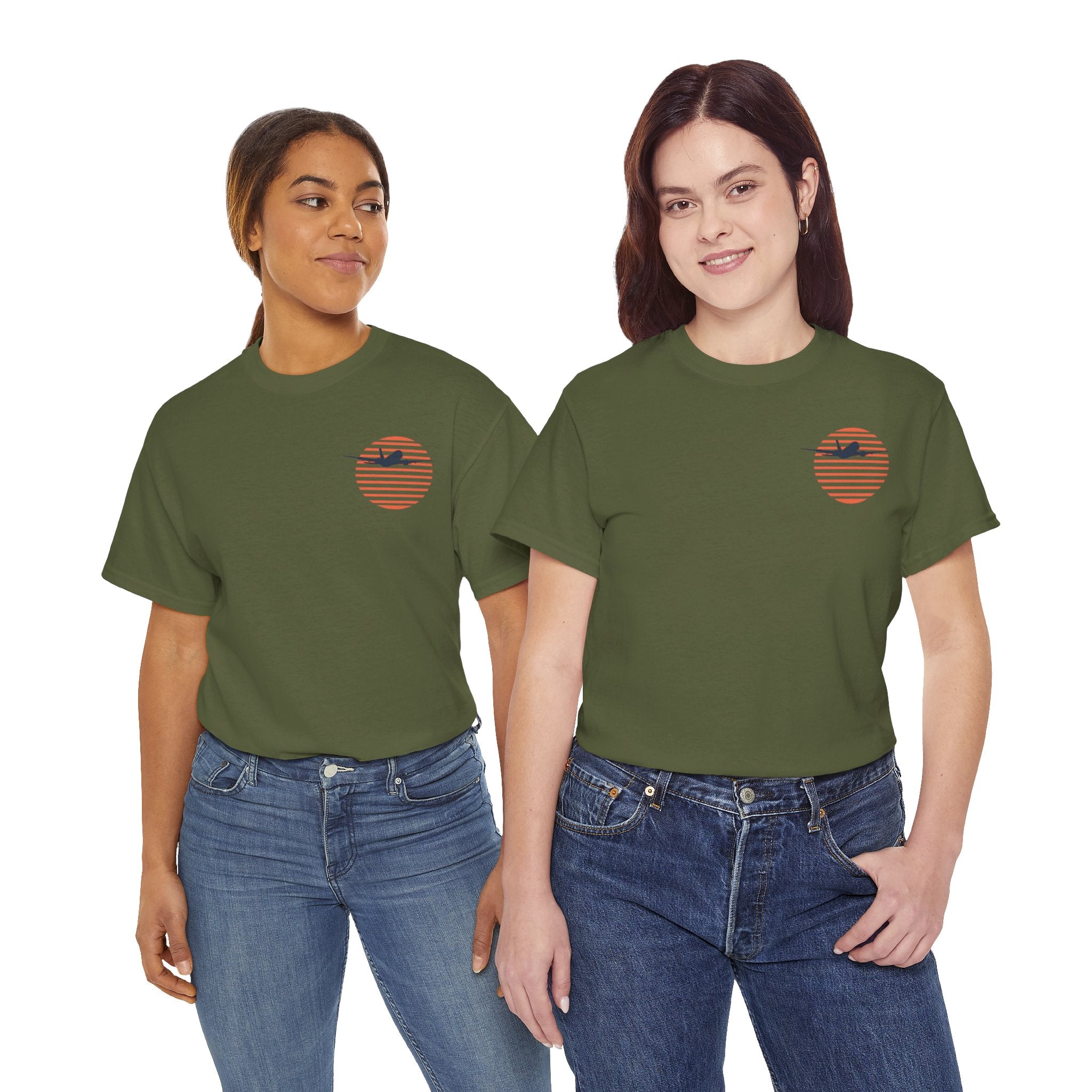into the sunset. plane. t-shirt. aviation. pilots. gifts.