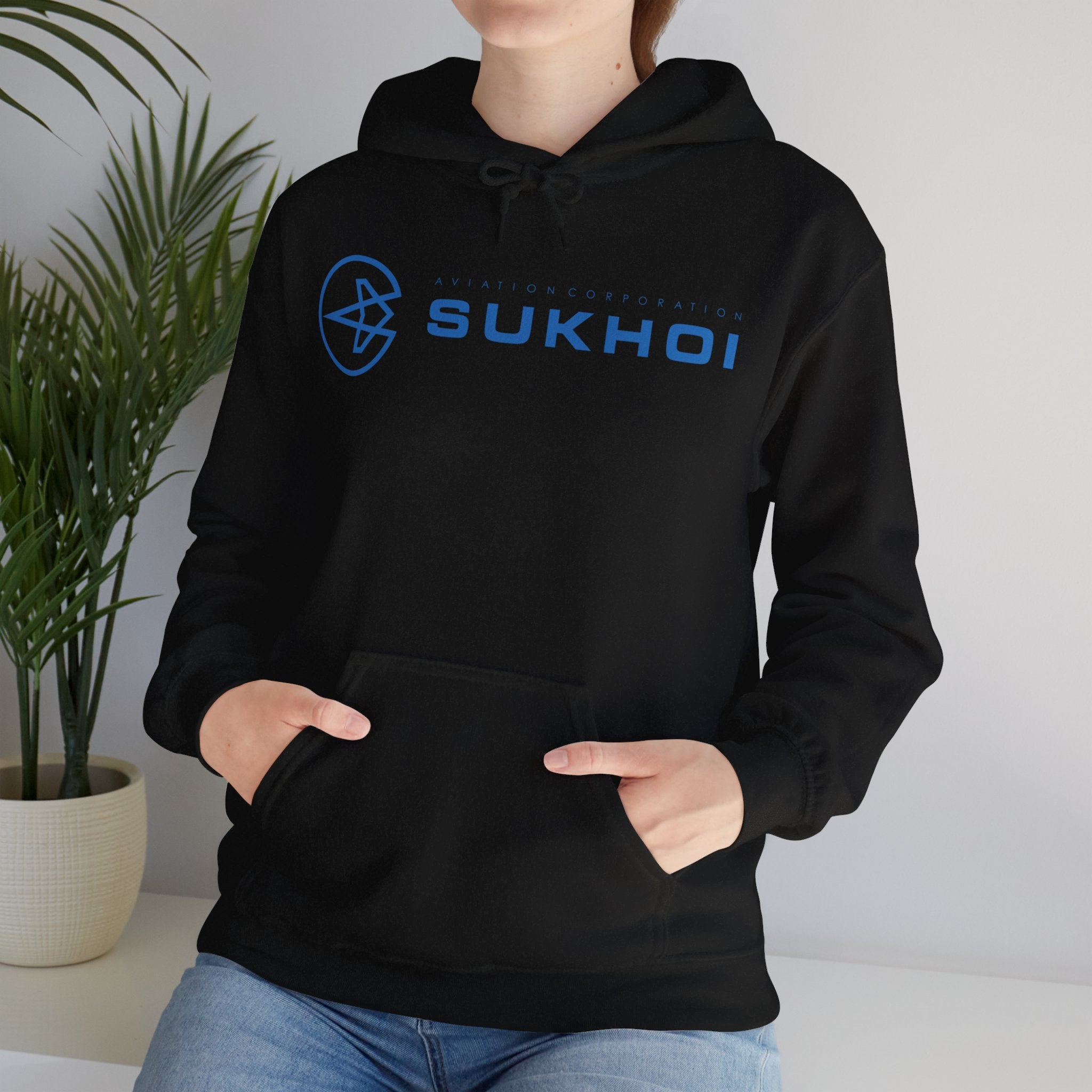 SUKHOI AVIATION HOODIE. gift for pilots. graphic design. (logo)