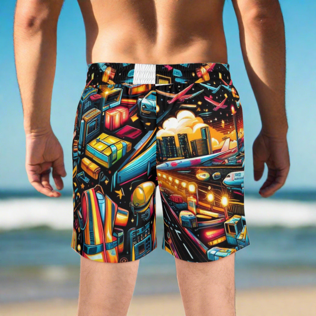 HIGH VIZ"   Men's Mid-Length Swim Shorts