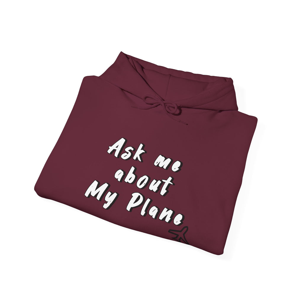 Hoodie For Pilots. Ask me about My Plane!. gift for pilots. aviation. aviation gifts. graphic design
