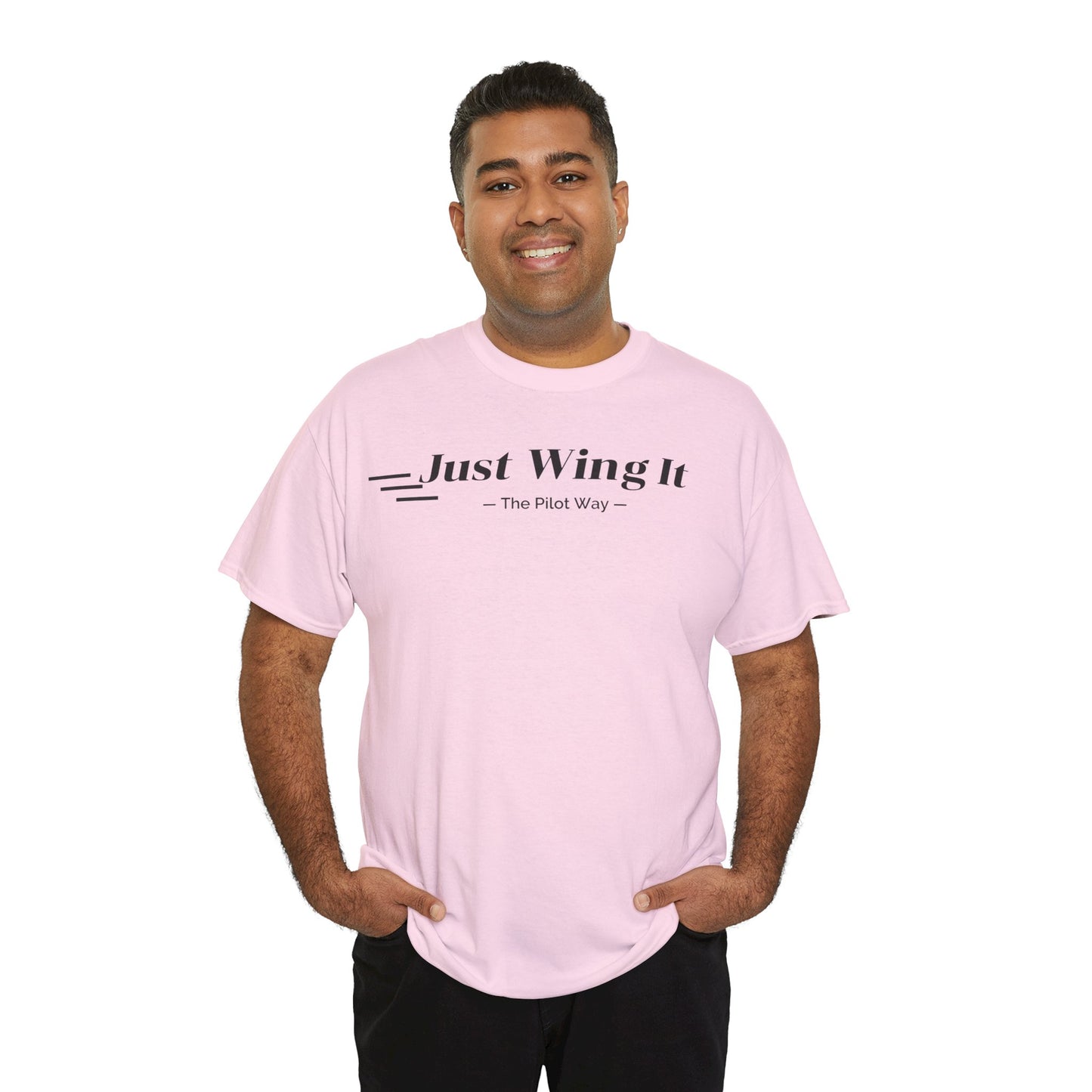 JUST WING IT. PILOT. T-SHIRT. AVIATION. PILOTS.FLIGHT CREW. GRAPHIC TEE