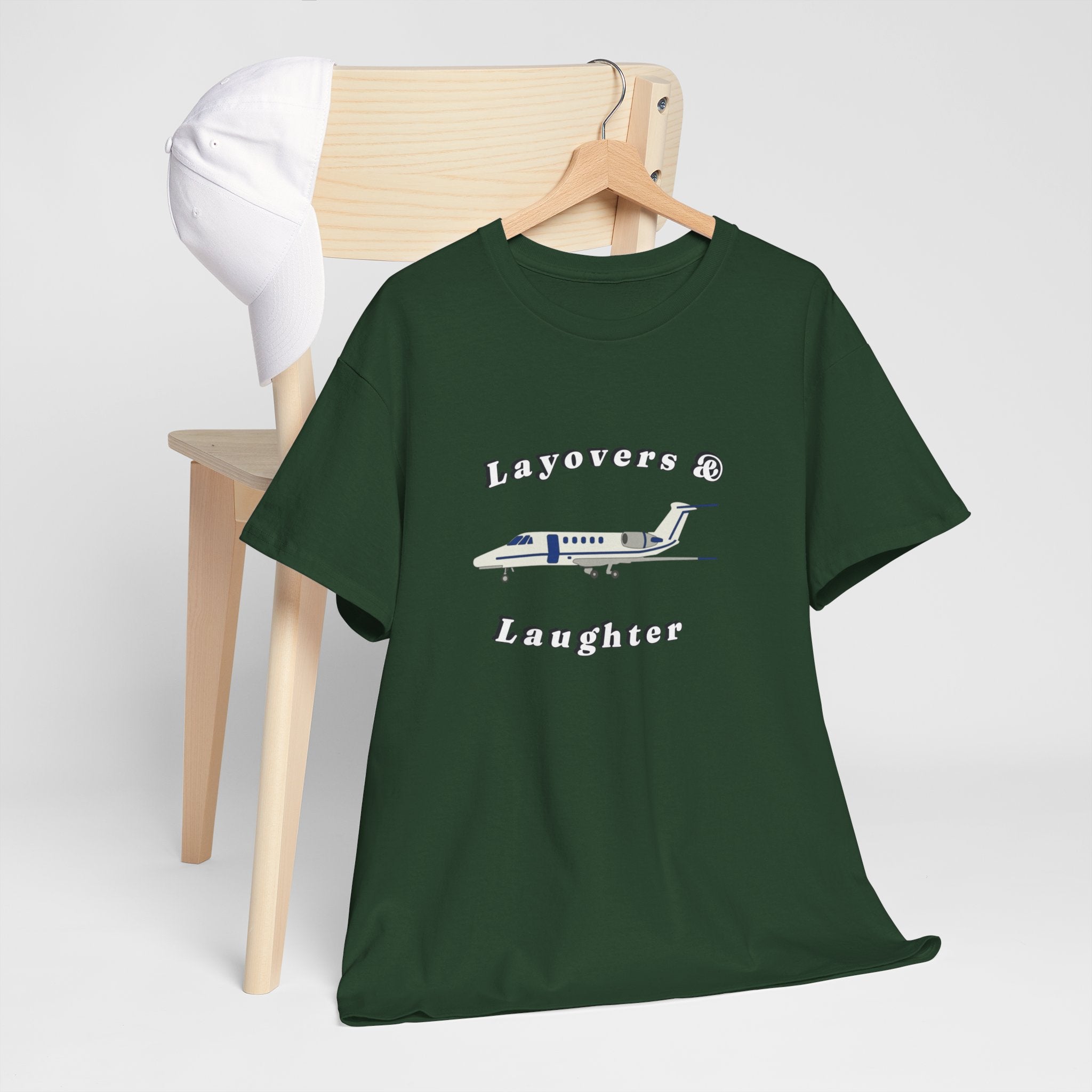 Layovers & Laughter. T-shirt. aviation. pilots. travel. shirt.