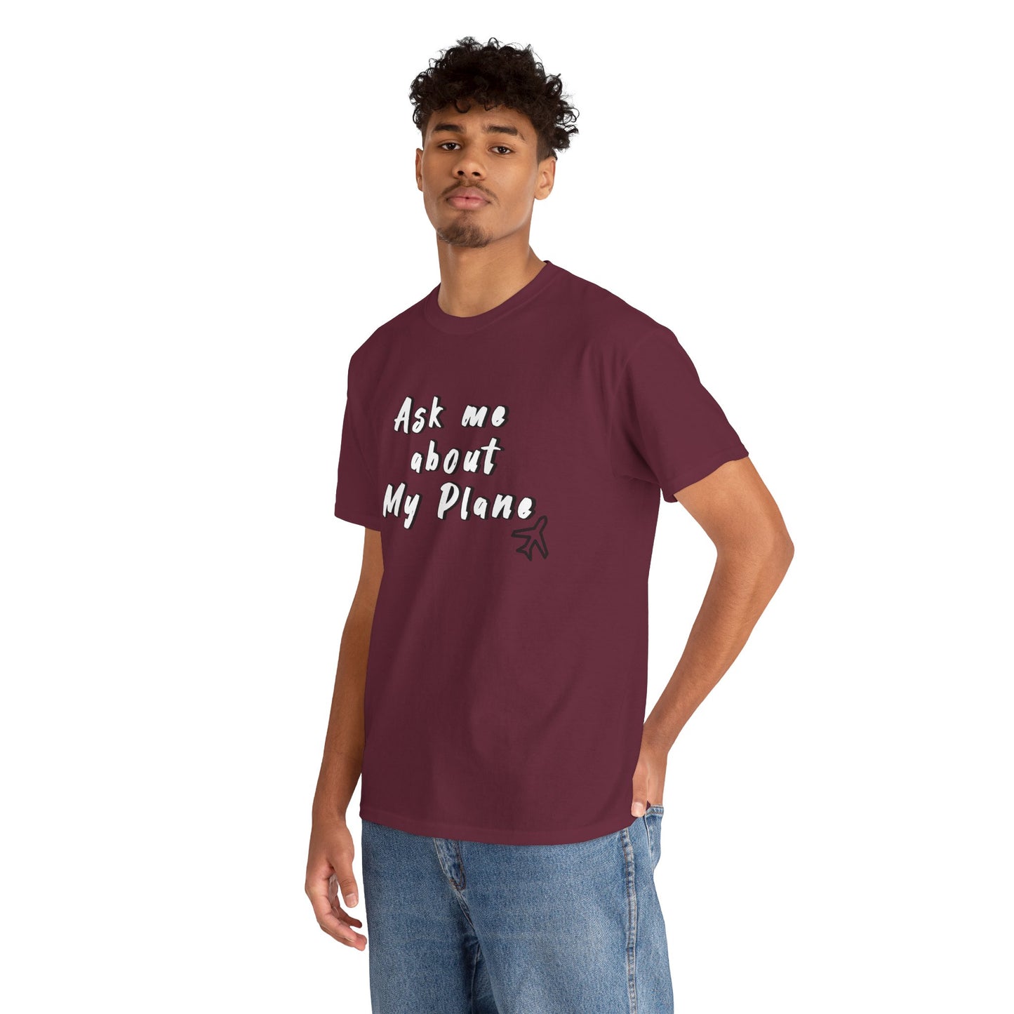 Ask me about my plane! T-shirt. aviation. pilots. travel. shirt.