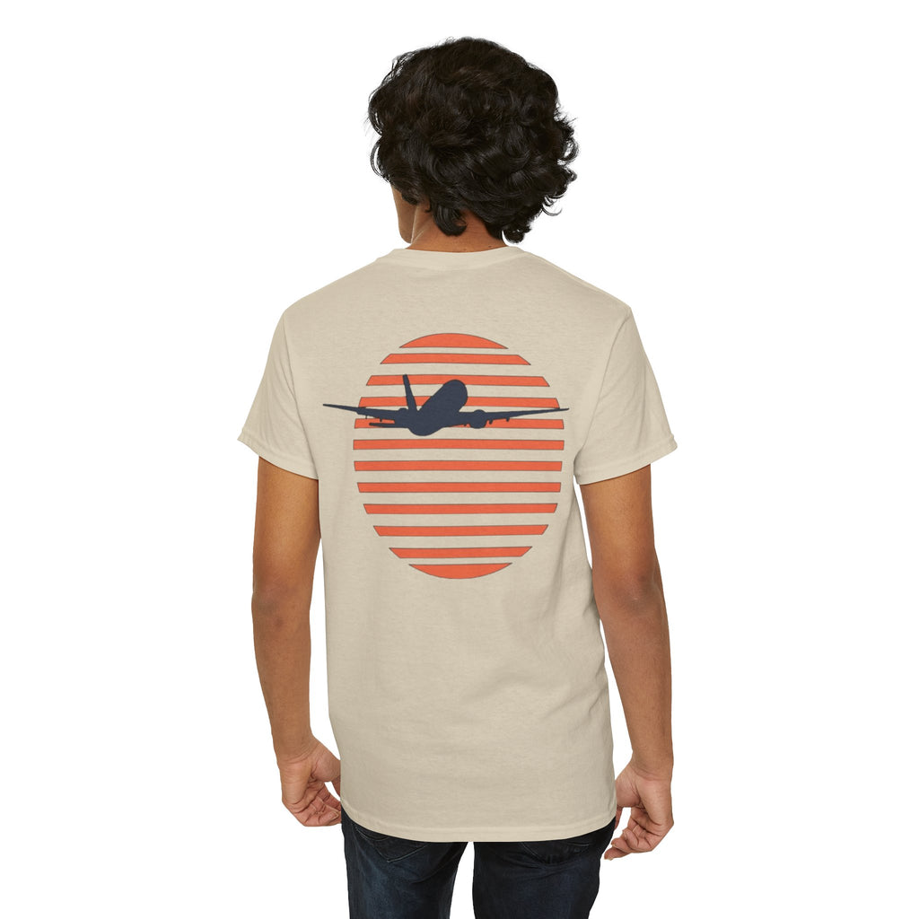 into the sunset. plane. t-shirt. aviation. pilots. gifts.