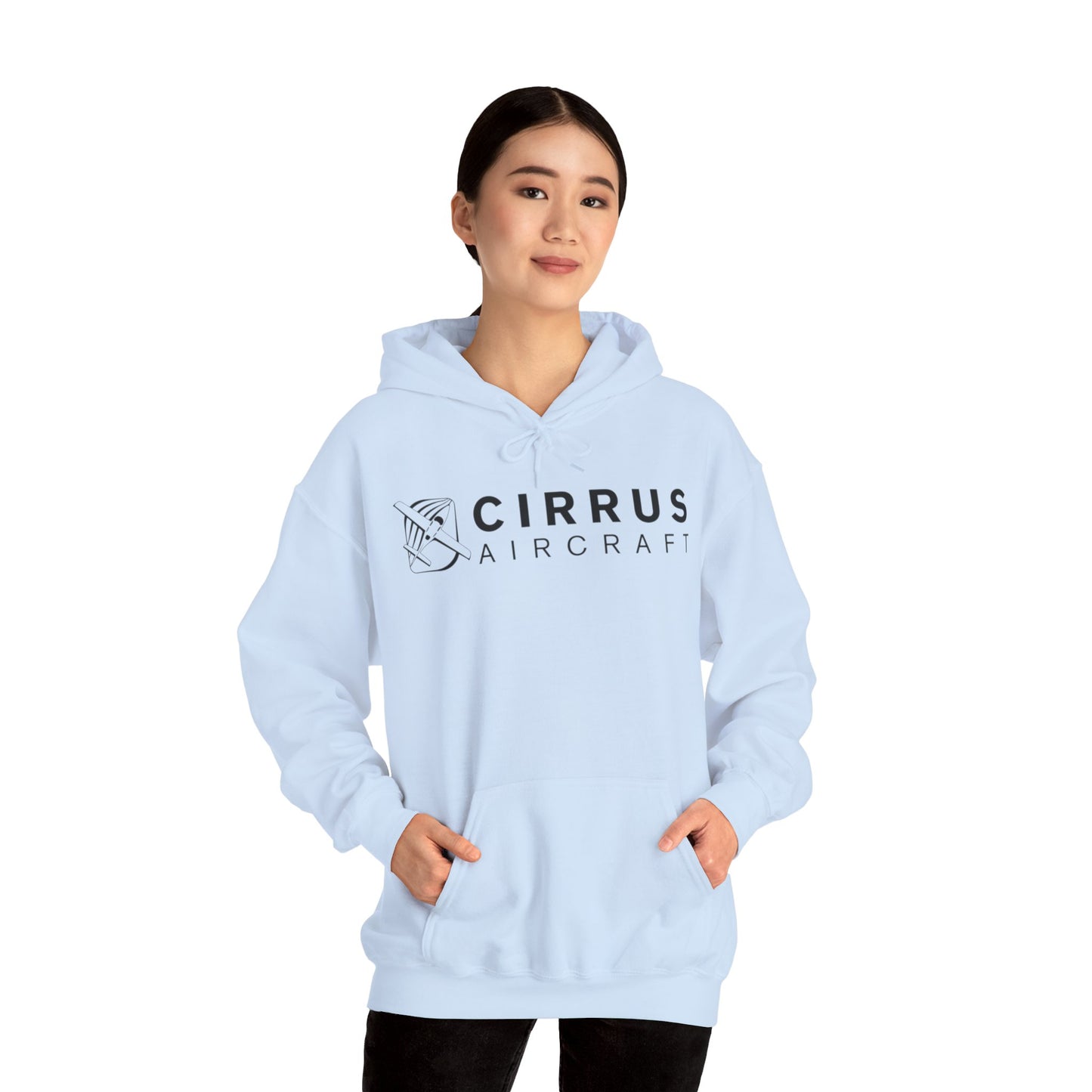 CIRRUS AIRCRAFT HOODIE. aviation gift for pilots. graphic design. (logo)