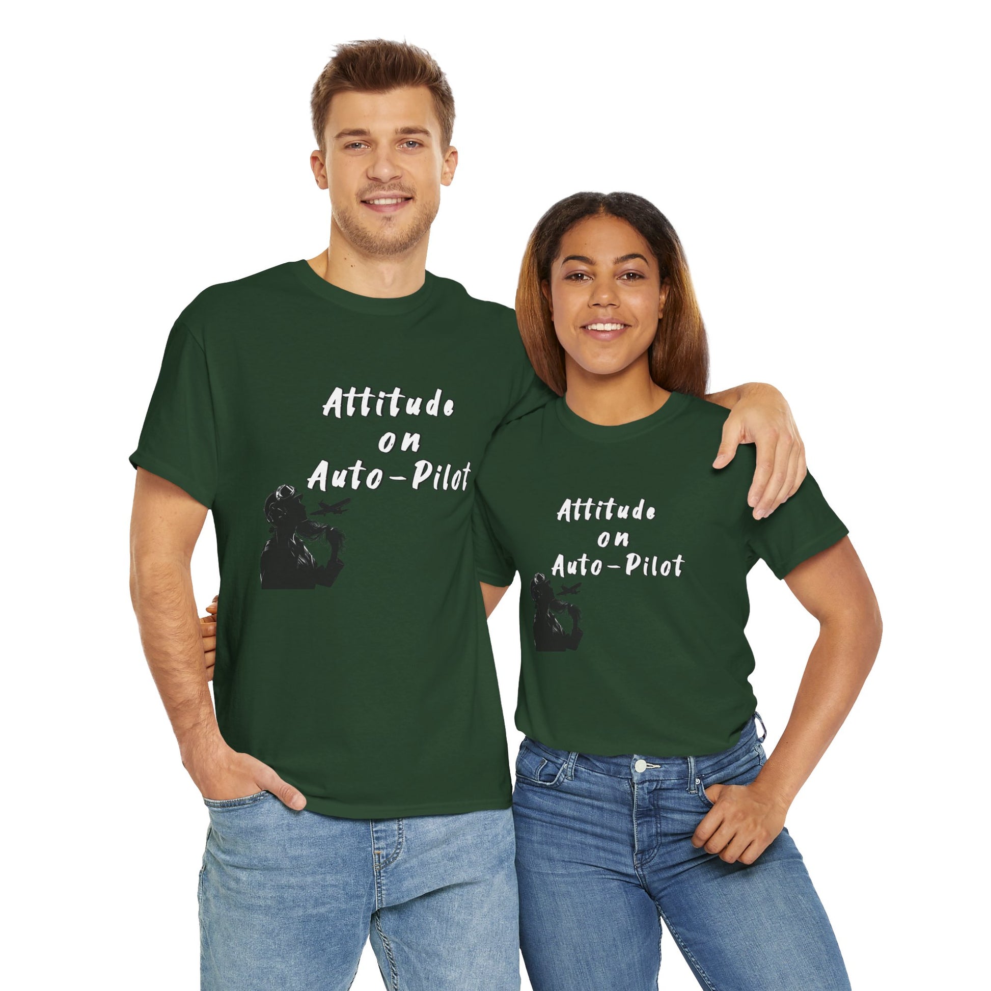 Attitude on Auto- pilot. T-shirt. aviation. gifts. pilots. flight attendant. jokes