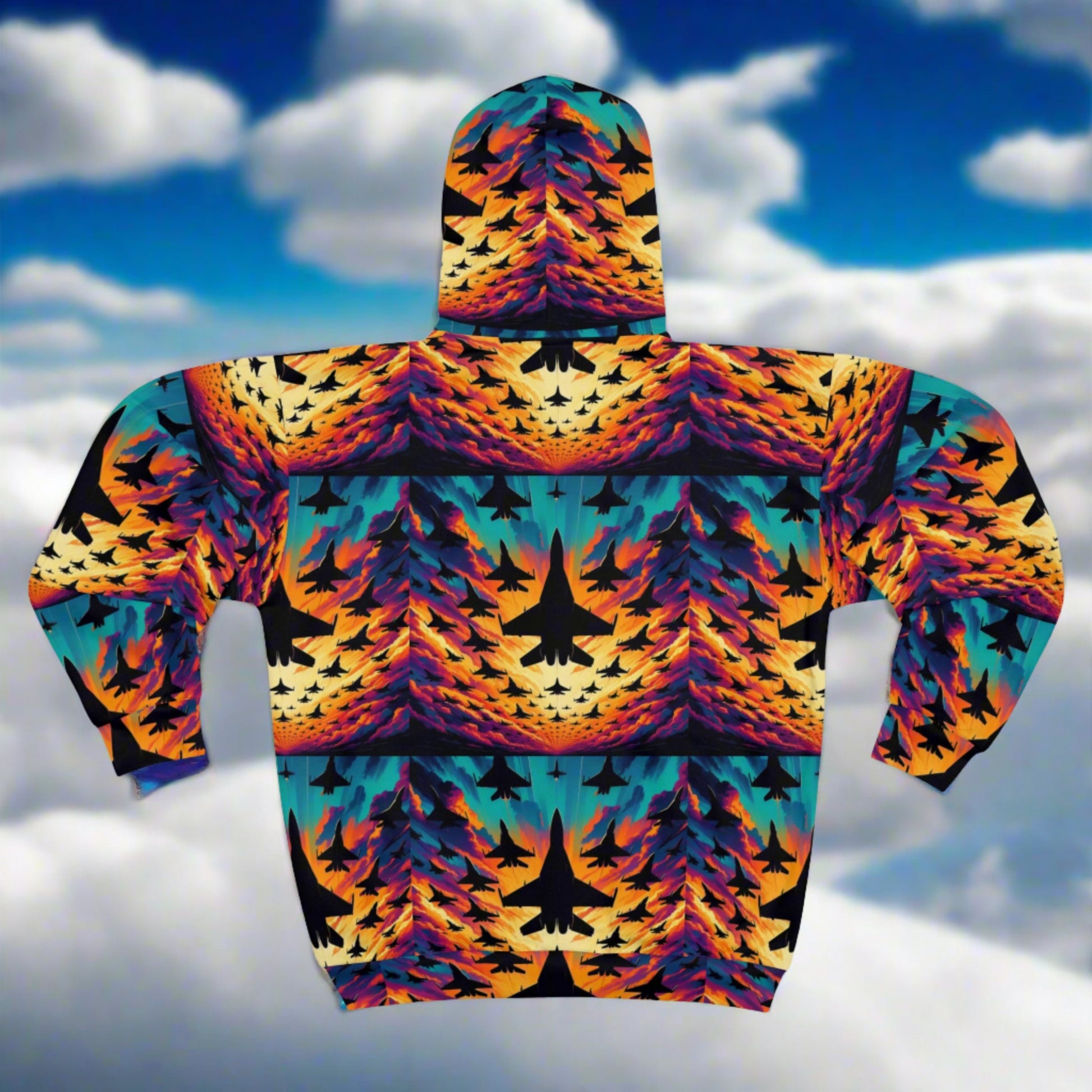 Psychedelic Skies AVIATION Hoodie. premium material.