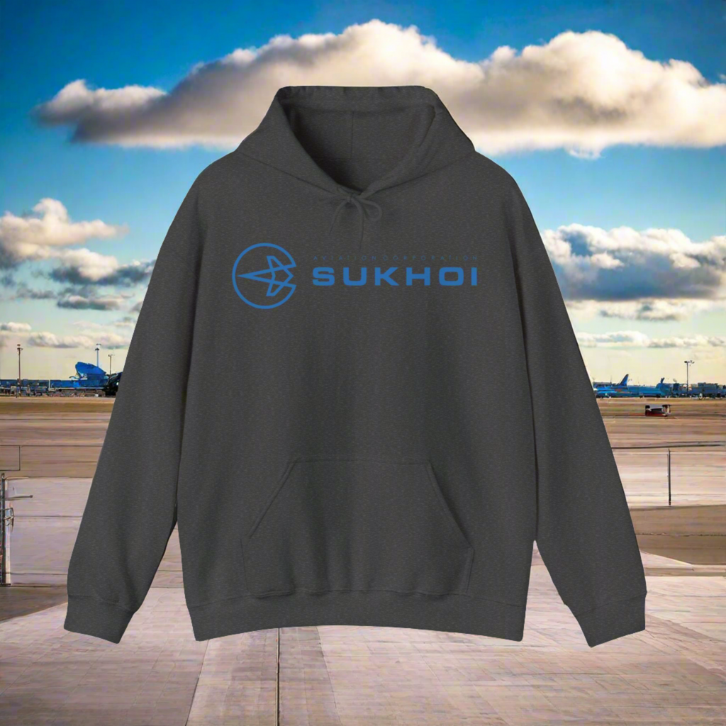 SUKHOI AVIATION HOODIE. gift for pilots. graphic design. (logo)