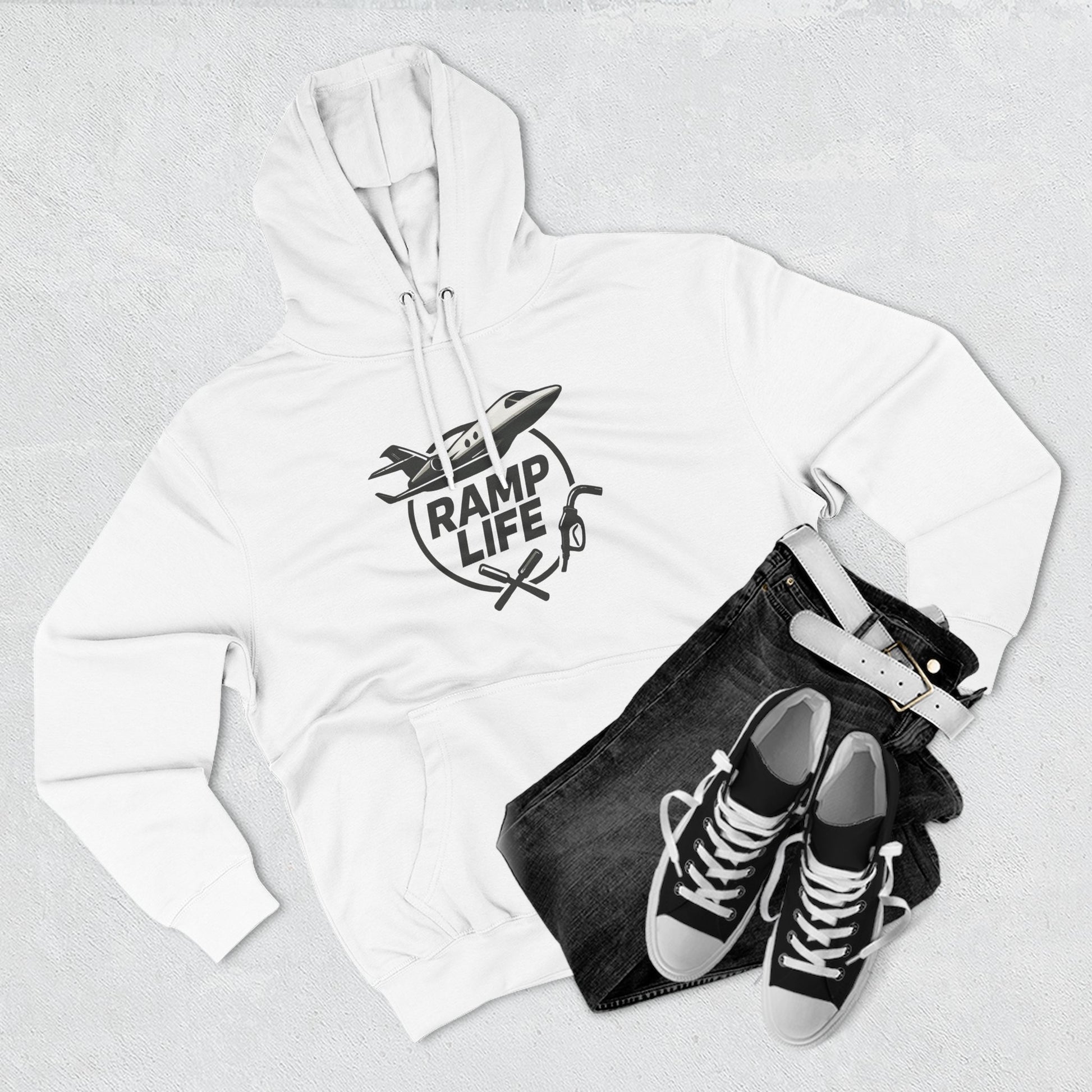 Ramp Life airplane logo Hoodie | aviation pilot Inspired design