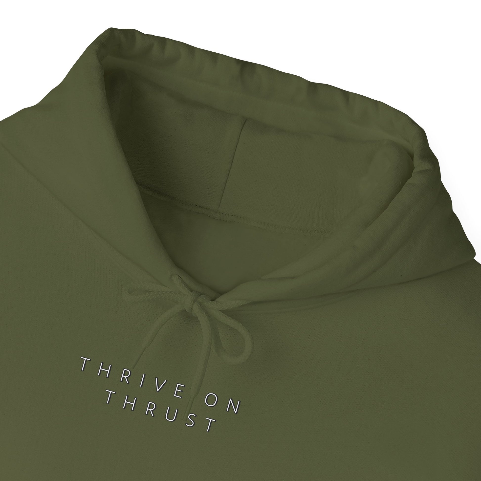 Thrive on Thrust. aviation. gifts for pilots. pilots. planes. gift aviation. graphic hoodie