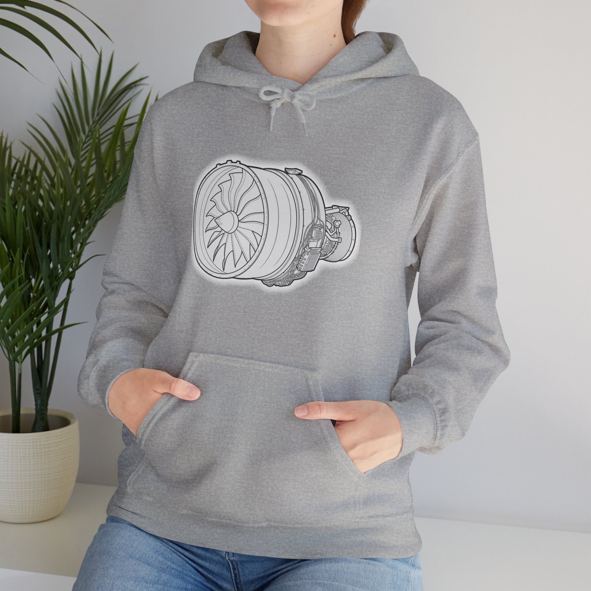 Turbine Hoodie. Sweatshirt. aviation. pilots. planes. ge9x. gifts for him. gifts for her.