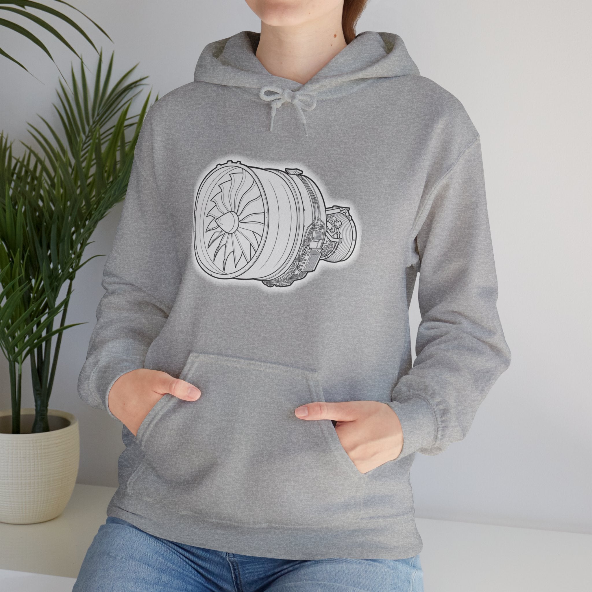 Turbine Hoodie. Sweatshirt. aviation. pilots. planes. ge9x. gifts for him. gifts for her.