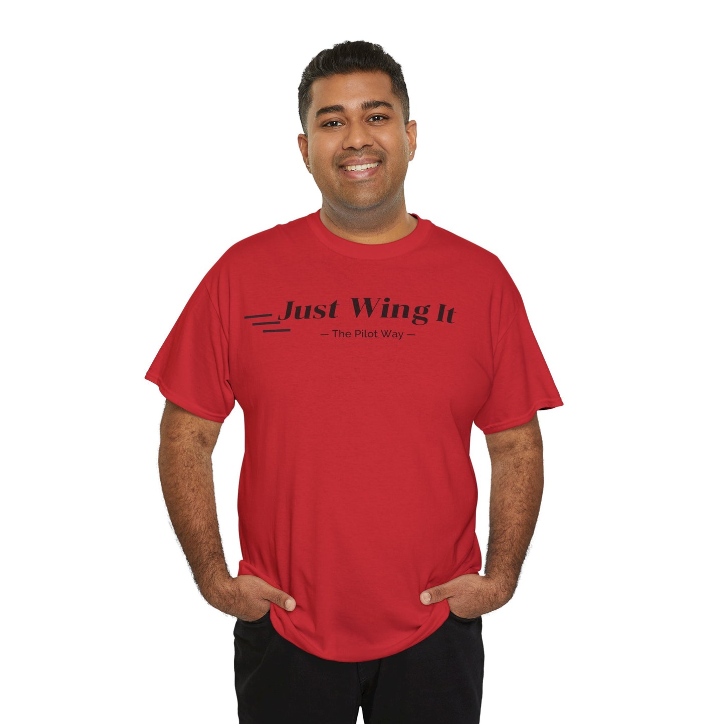 JUST WING IT. PILOT. T-SHIRT. AVIATION. PILOTS.FLIGHT CREW. GRAPHIC TEE