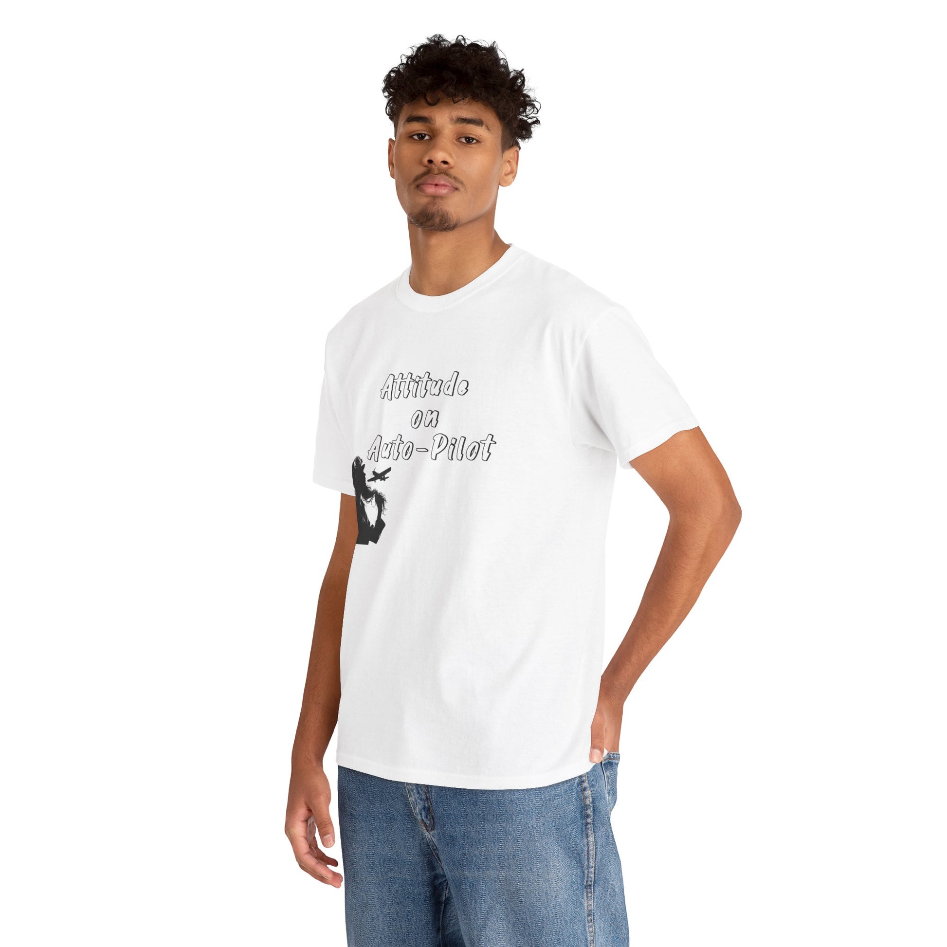 Attitude on Auto- pilot. T-shirt. aviation. gifts. pilots. flight attendant. jokes