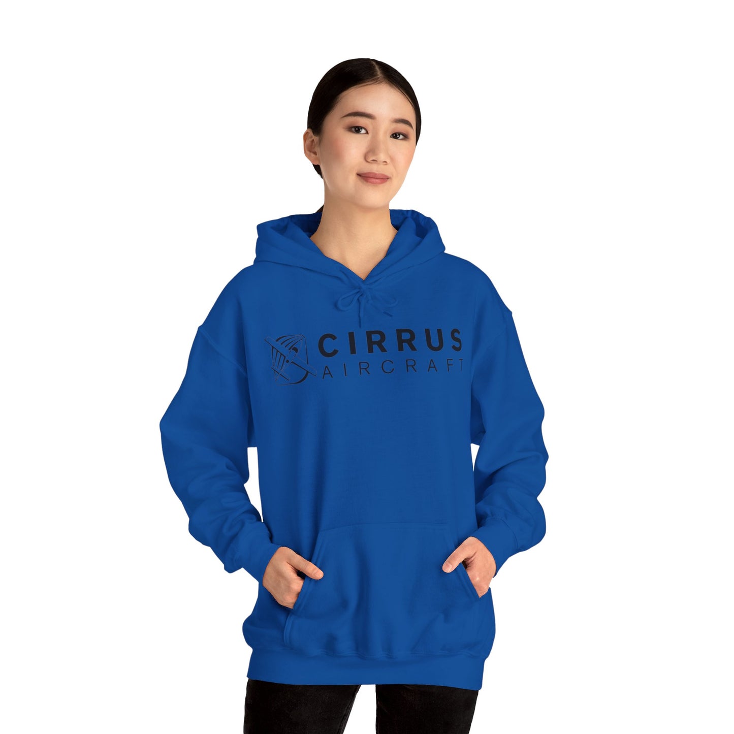 CIRRUS AIRCRAFT HOODIE. aviation gift for pilots. graphic design. (logo)