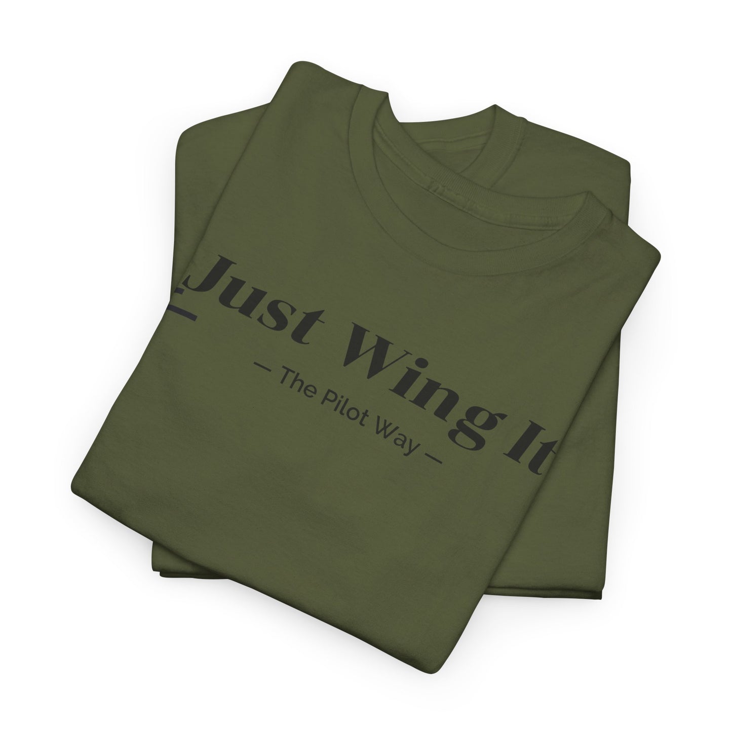 JUST WING IT. PILOT. T-SHIRT. AVIATION. PILOTS.FLIGHT CREW. GRAPHIC TEE