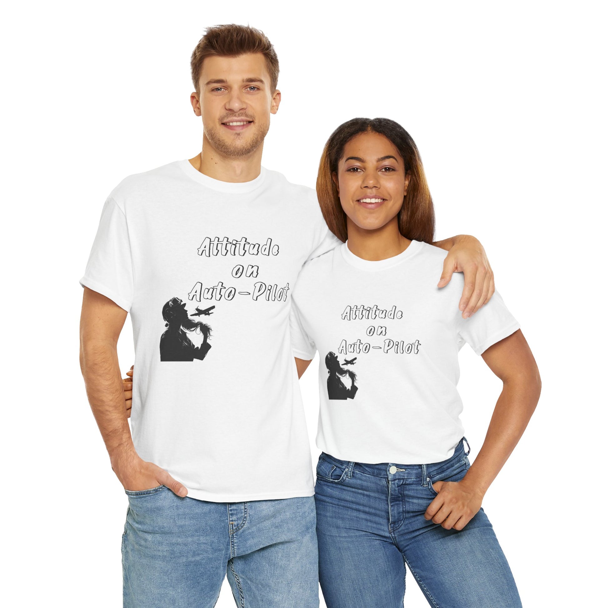 Attitude on Auto- pilot. T-shirt. aviation. gifts. pilots. flight attendant. jokes