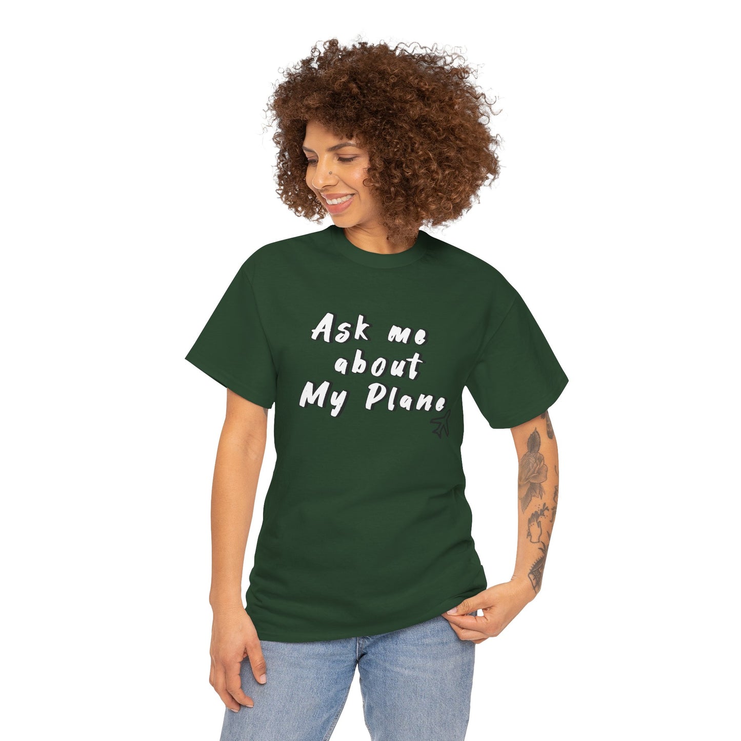 Ask me about my plane! T-shirt. aviation. pilots. travel. shirt.