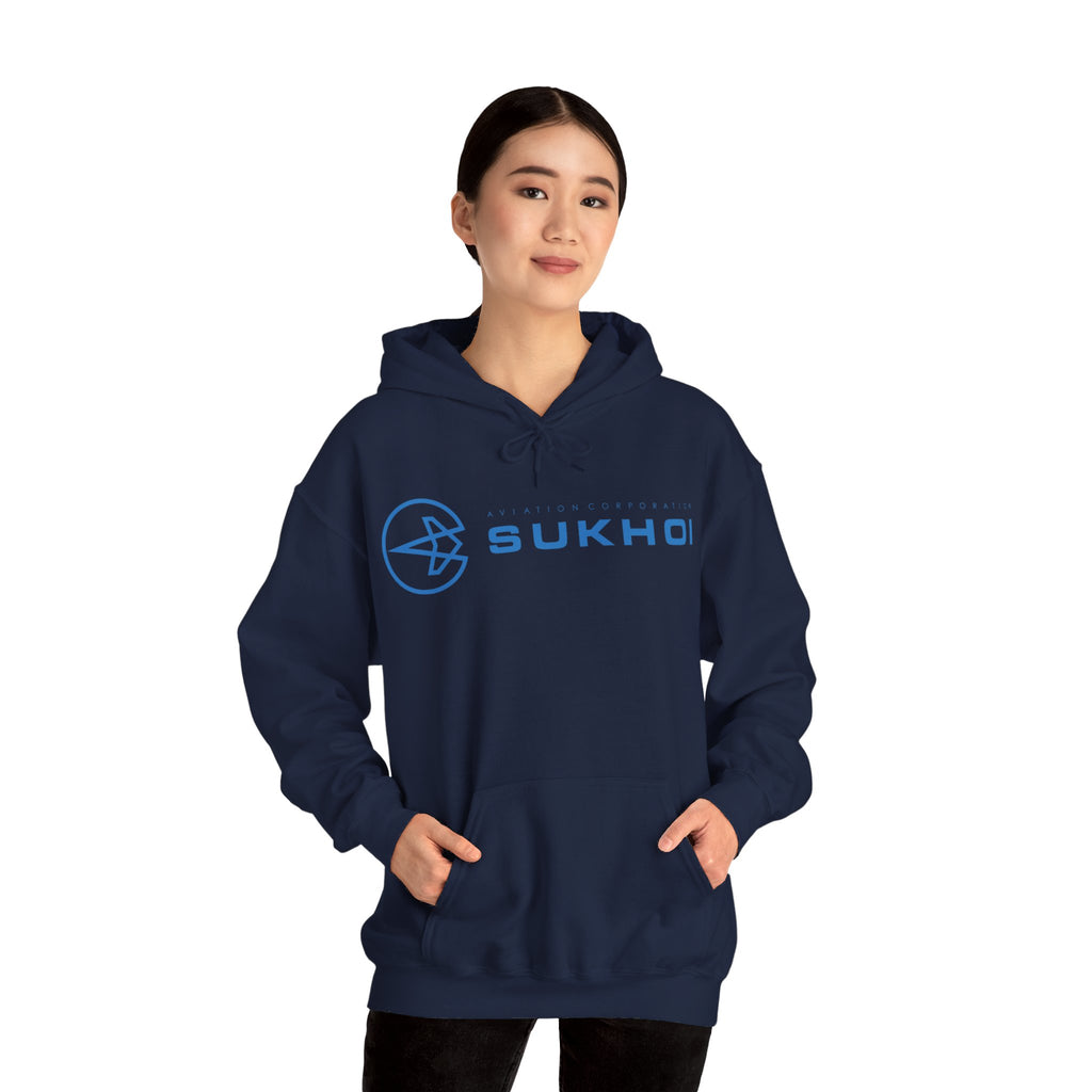 SUKHOI AVIATION HOODIE. gift for pilots. graphic design. (logo)