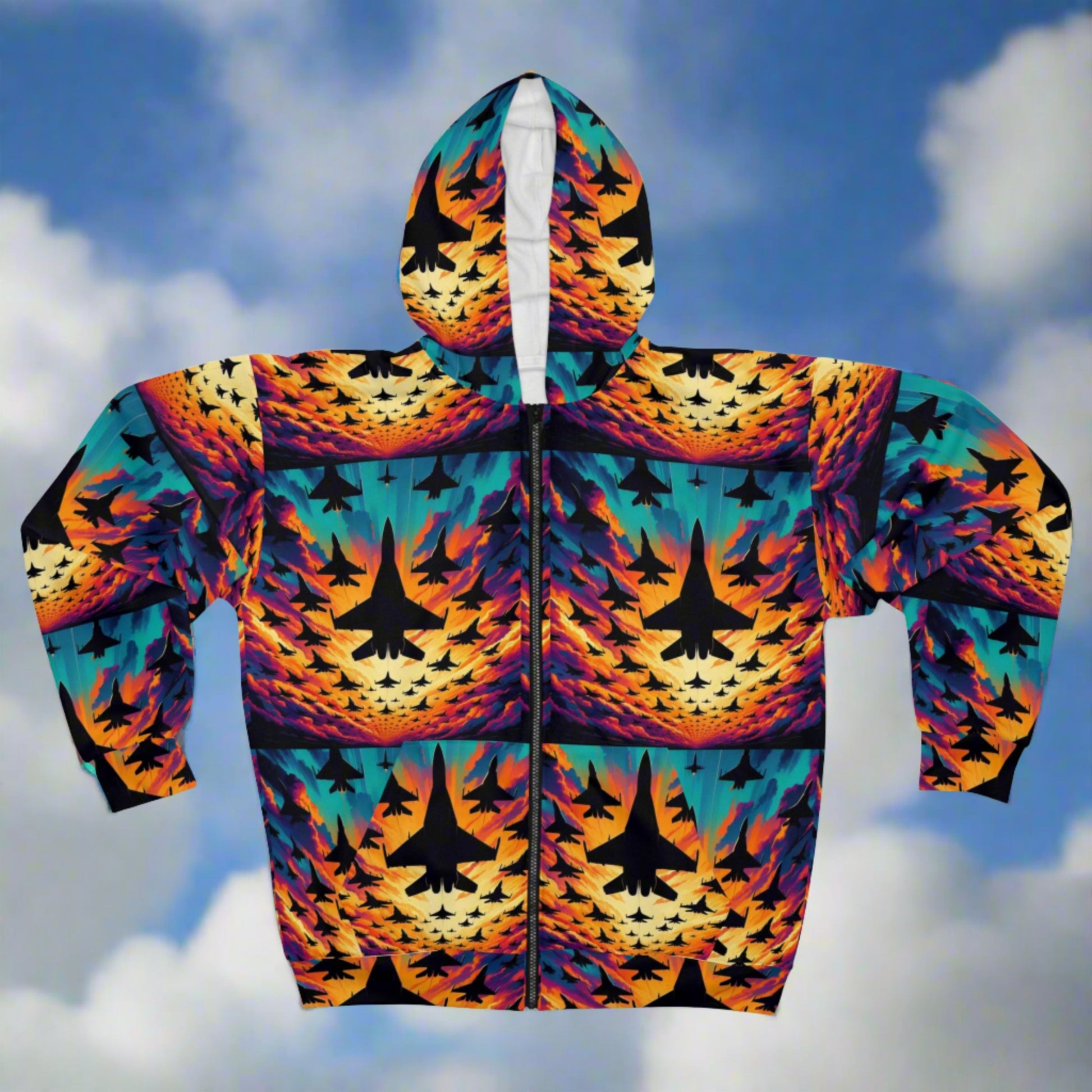 Psychedelic Skies AVIATION Hoodie. premium material.