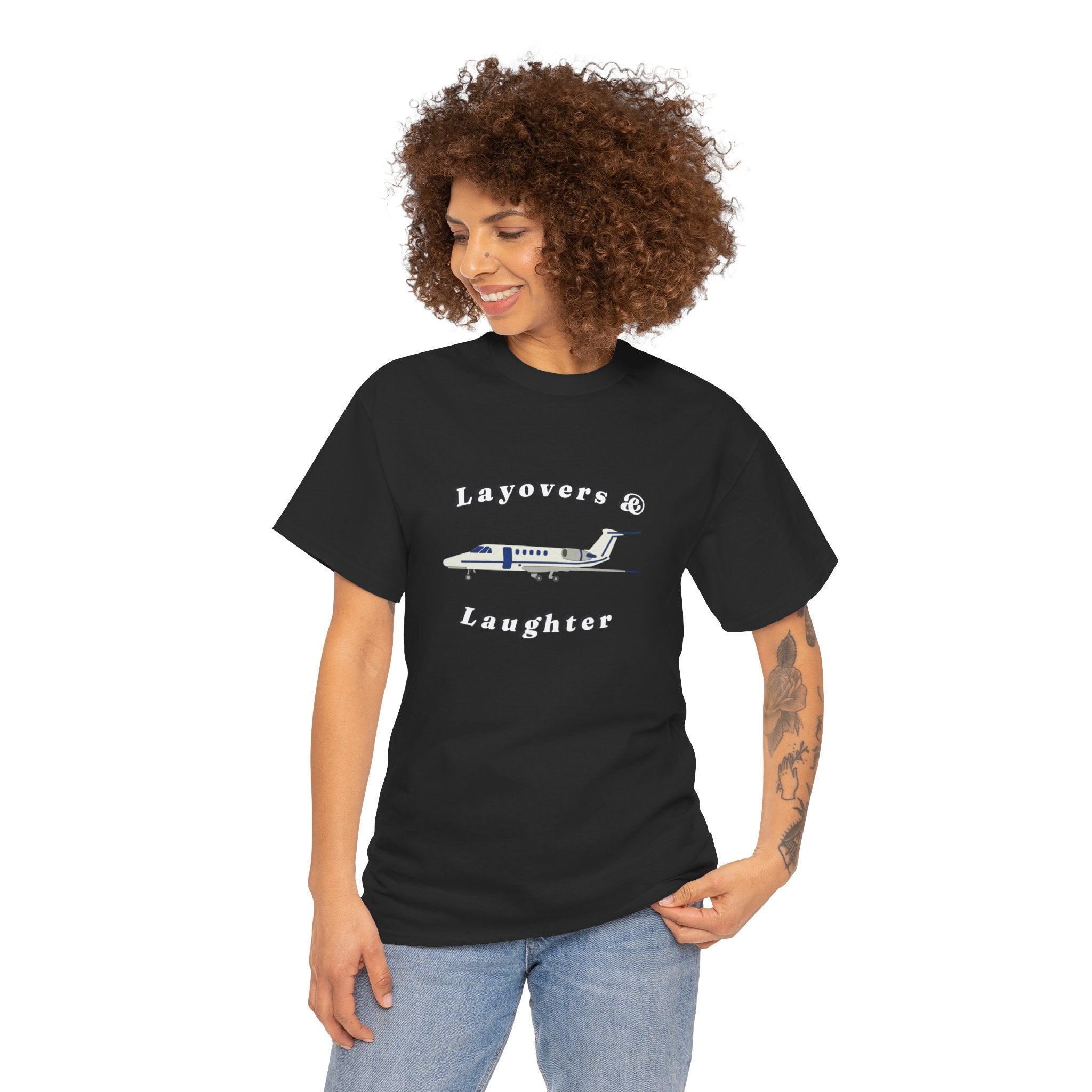 Layovers & Laughter. T-shirt. aviation. pilots. travel. shirt.