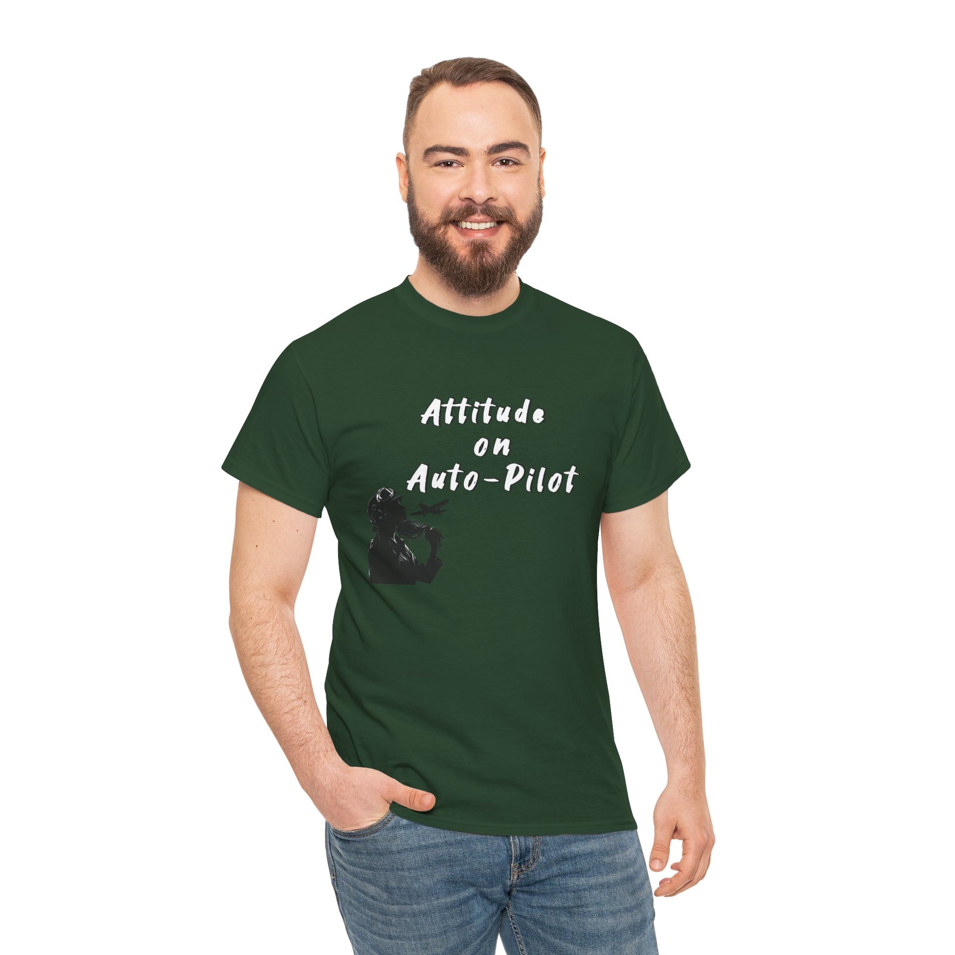 Attitude on Auto- pilot. T-shirt. aviation. gifts. pilots. flight attendant. jokes