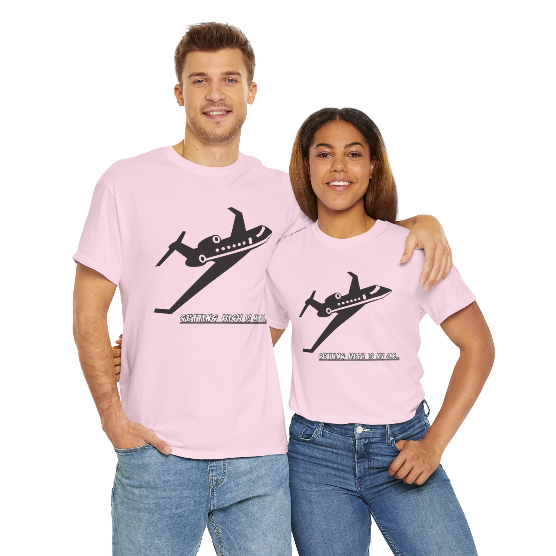 GETTING HIGH IS MY JOB. T-SHIRT. FUNNY. AVIATION. JOKES. PILOTS