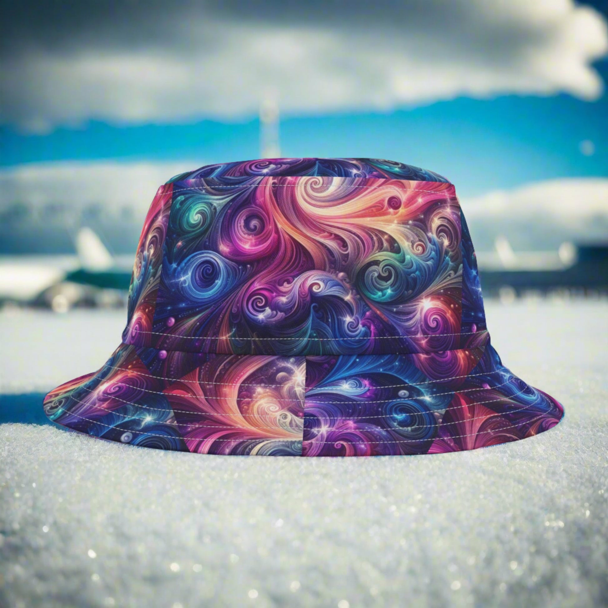 Cloud Nine Bucket Hat. Aviation inspired artwork.