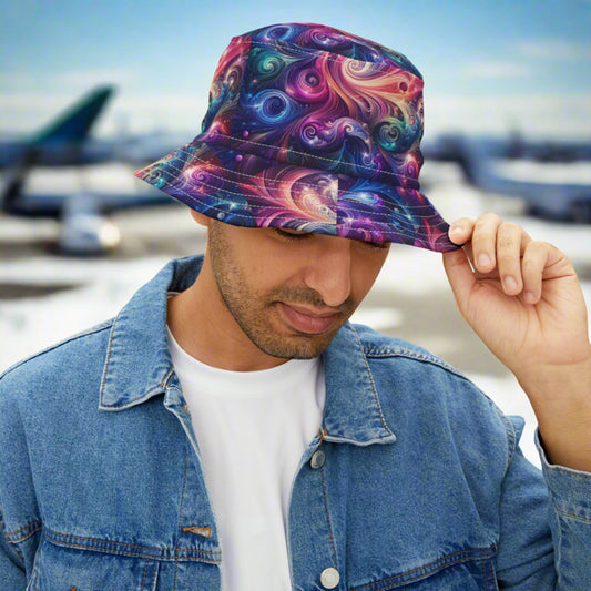 Cloud Nine Bucket Hat. Aviation inspired artwork.