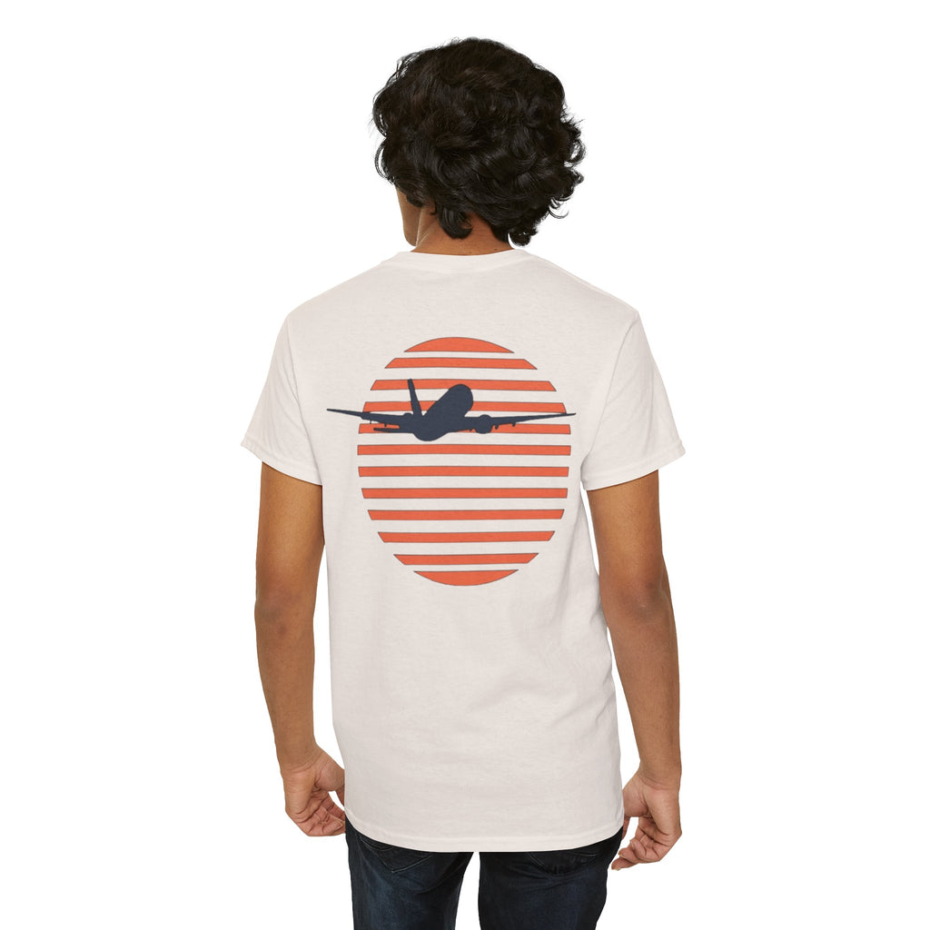 into the sunset. plane. t-shirt. aviation. pilots. gifts.