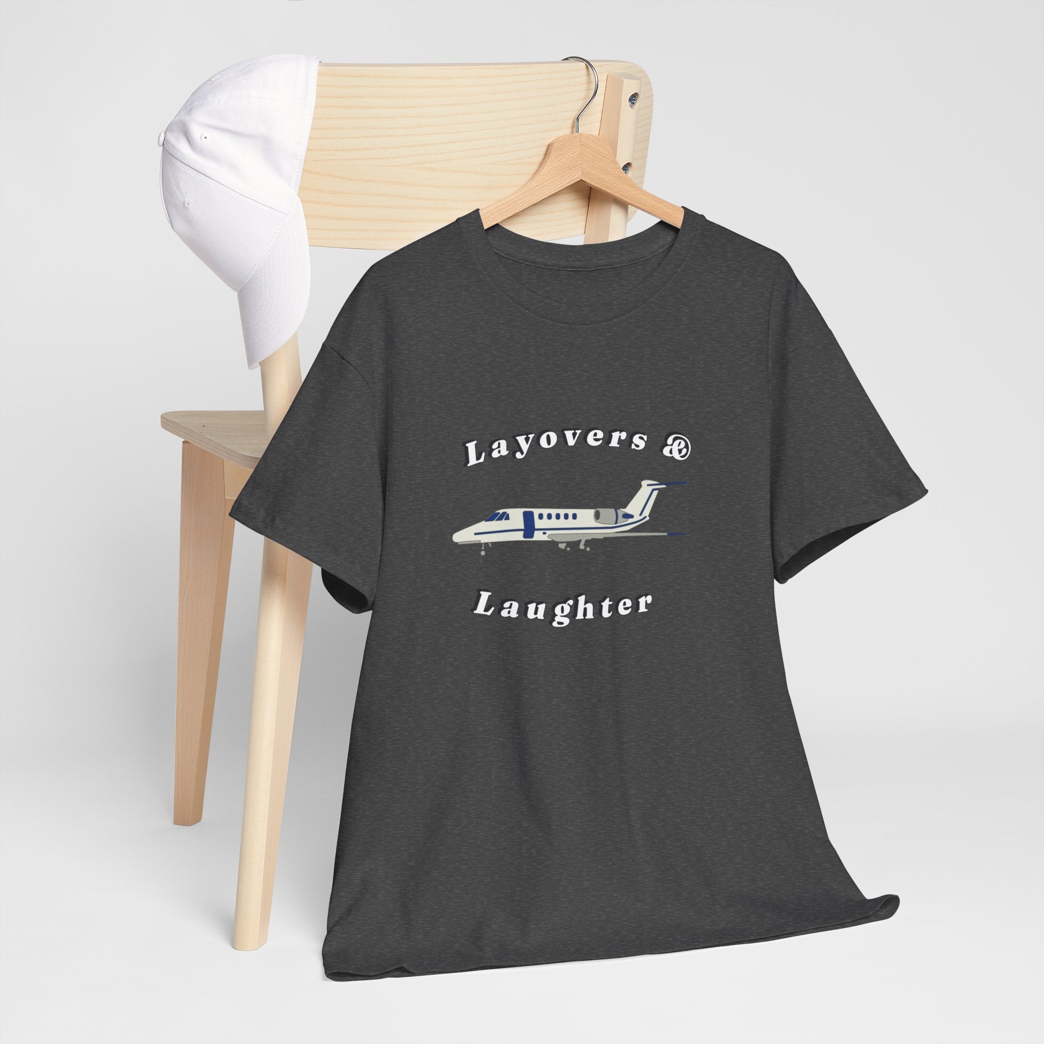 Layovers & Laughter. T-shirt. aviation. pilots. travel. shirt.