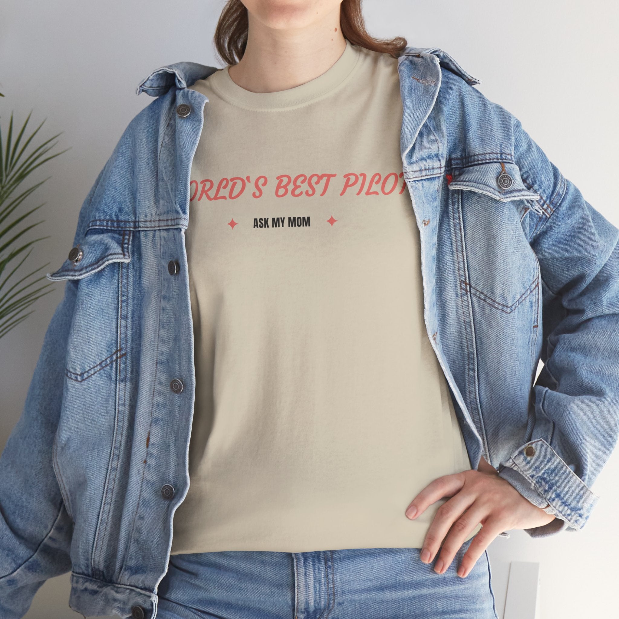 Worlds best Pilot. ask my mom. t-shirt. aviation. mothers. pilots. travel. graphic tee.